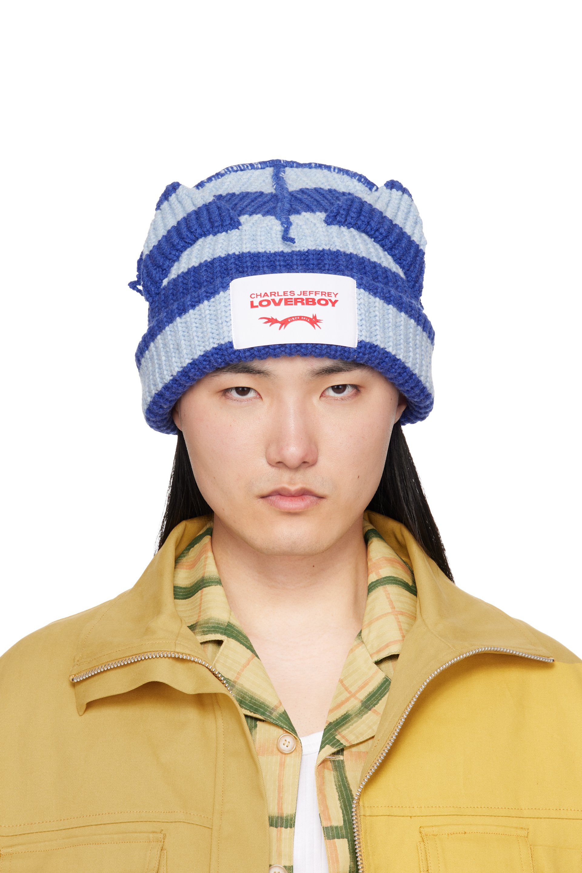 Charles Jeffrey LOVERBOYのブルー Chunky Ears ビーニーがセール中
