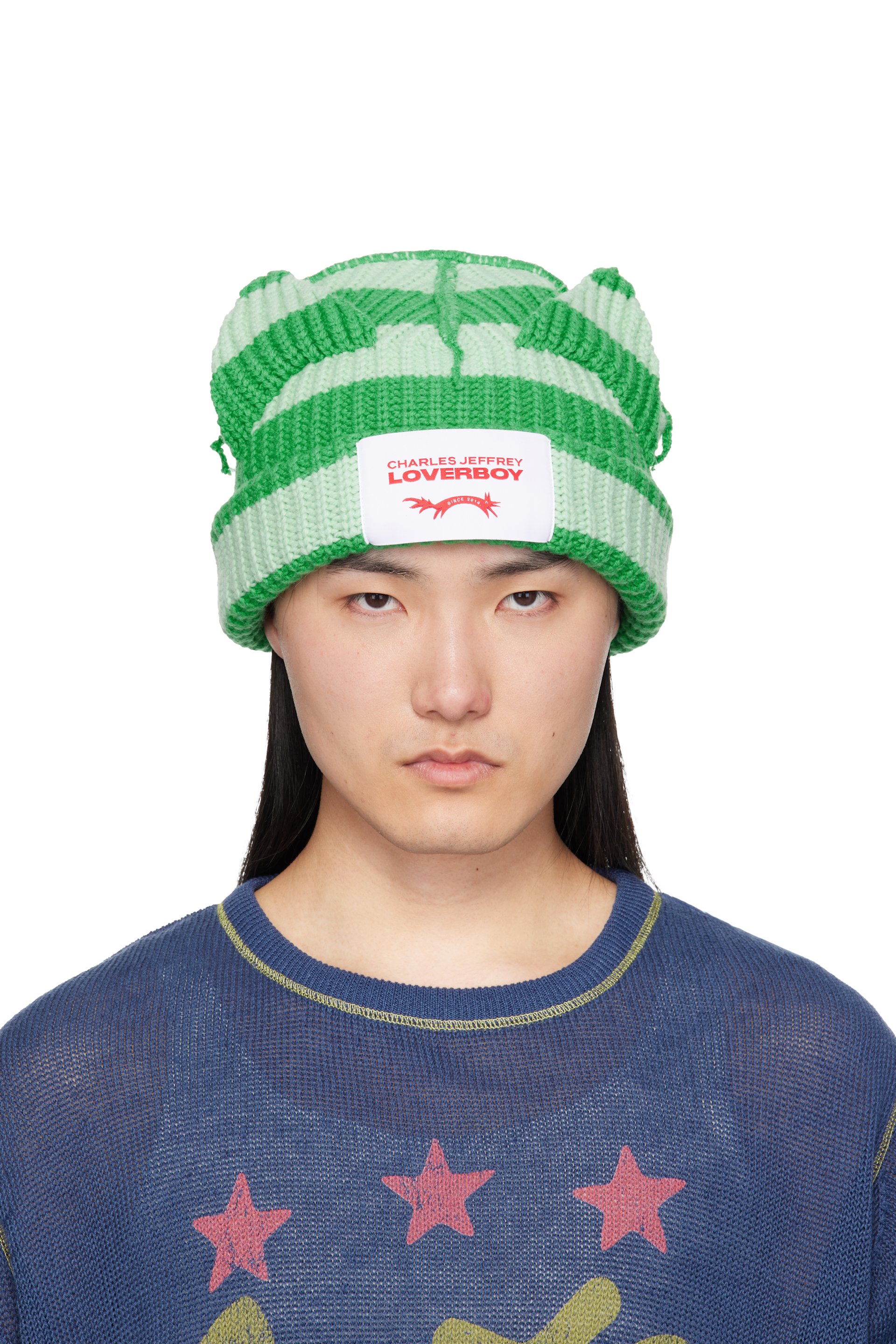 Charles Jeffrey LOVERBOY: グリーン Chunky Ears ビーニー | SSENSE 日本