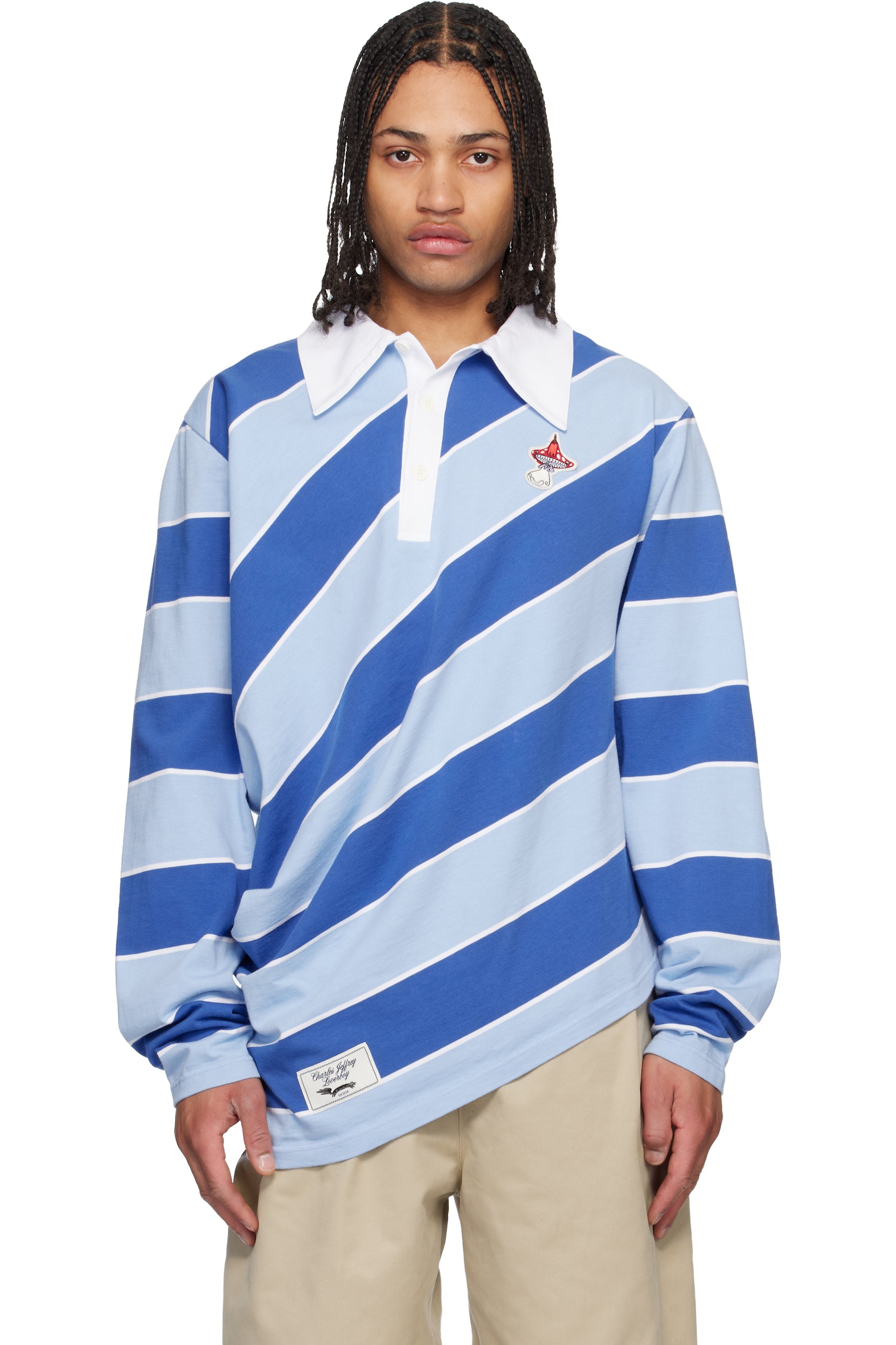 Charles Jeffrey LOVERBOY - Blue Topsy Turvy Polo