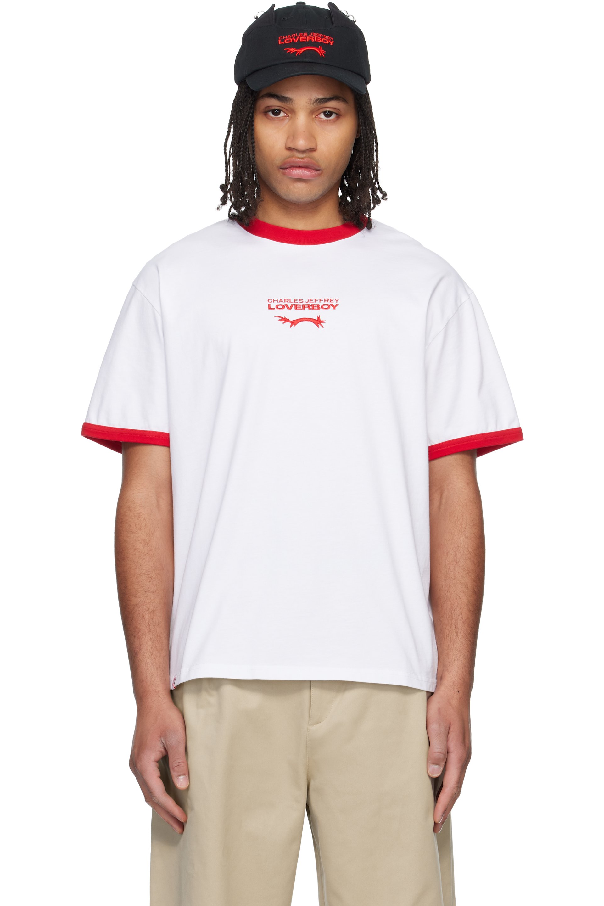 Charles Jeffrey LOVERBOY - ホワイト ロゴ Tシャツ
