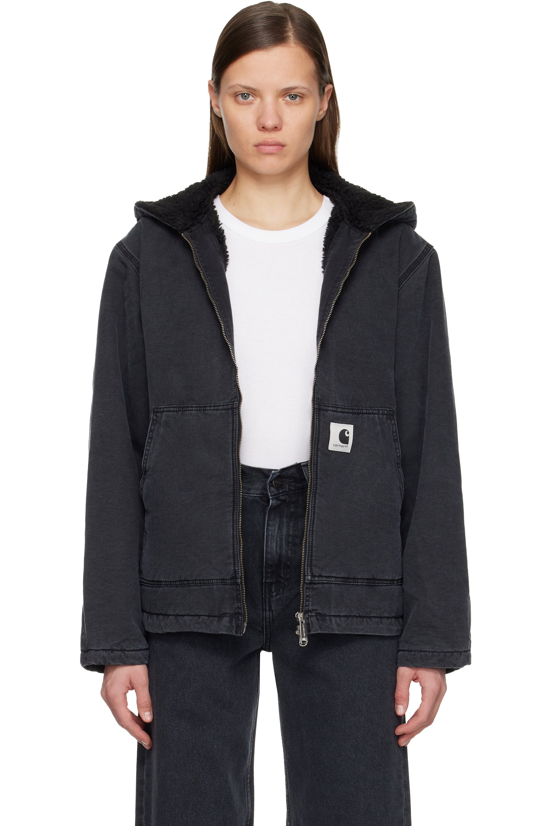 Carhartt Work In Progress - ブラック Mitch フード付きボンバージャケット