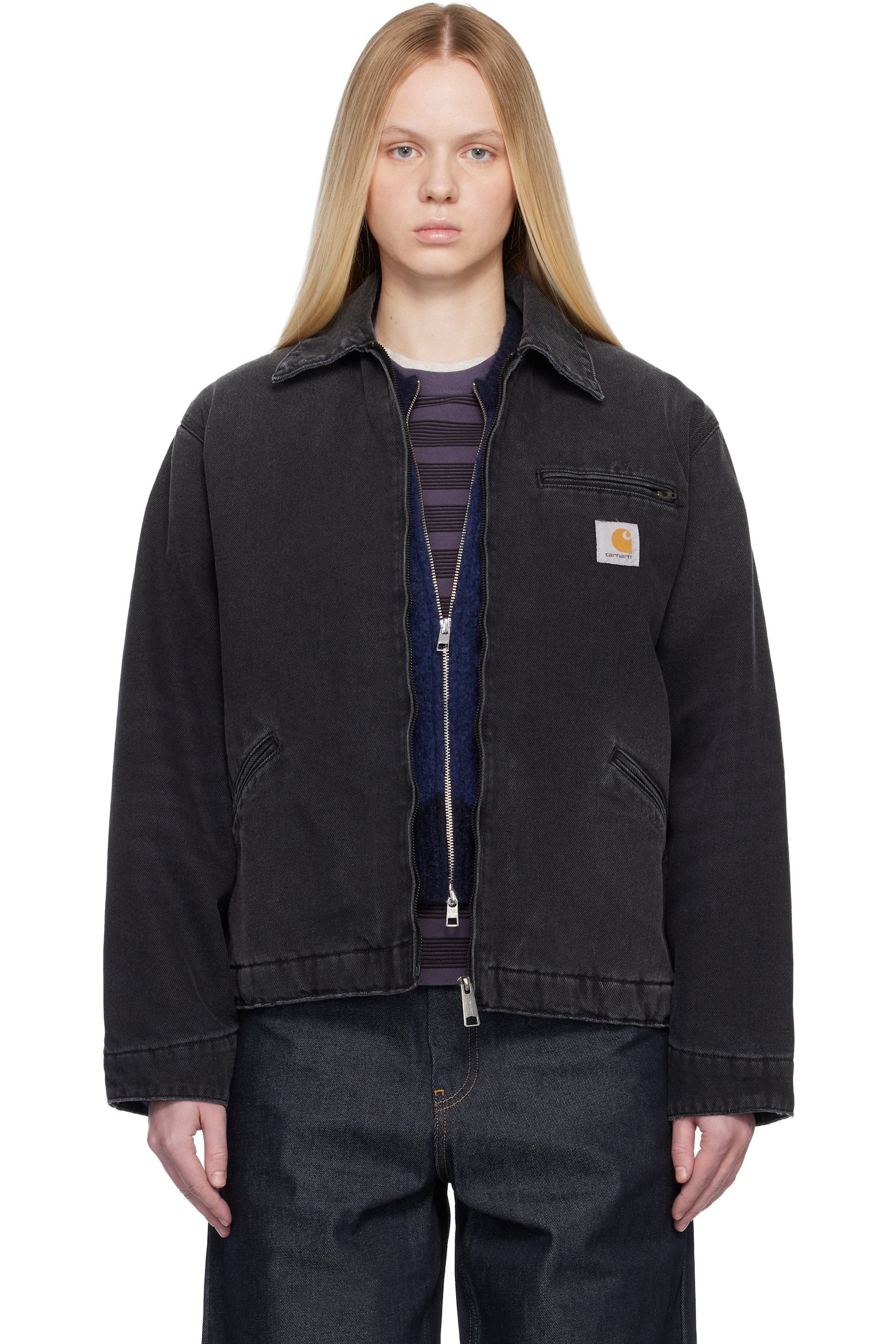 Carhartt Work In Progress - Blouson OG Detroit noir en denim