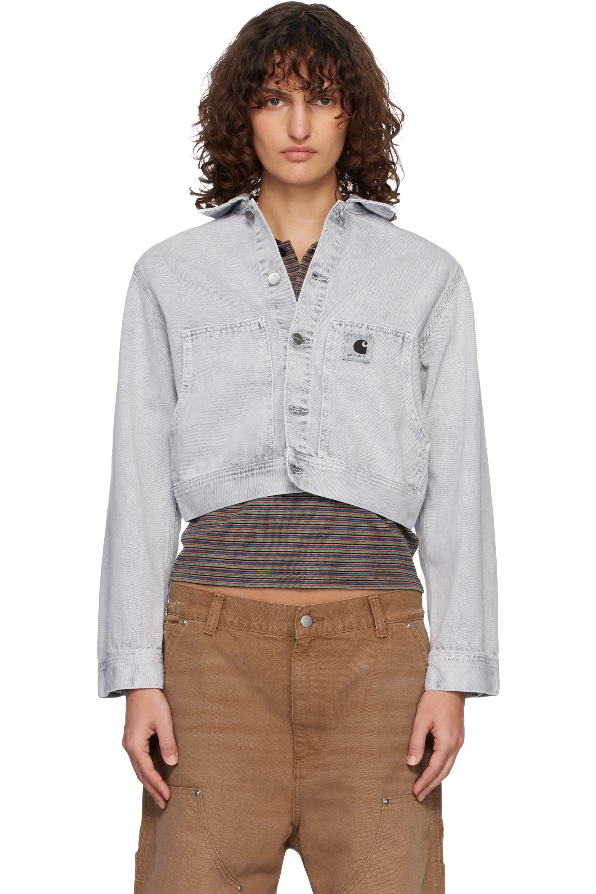Carhartt Work In Progress - Blouson Arca gris en denim