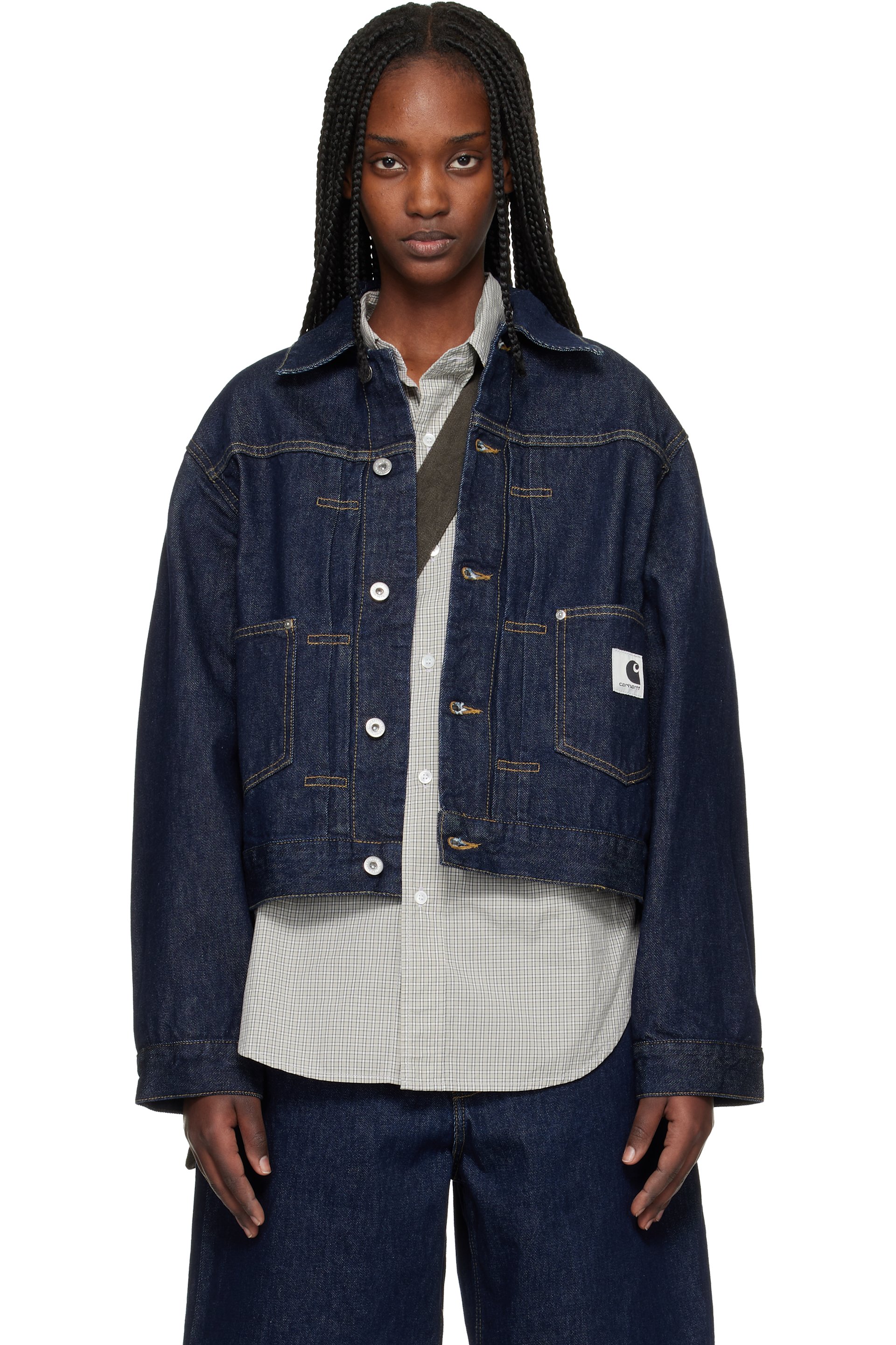 Carhartt Work In Progress - Blouson Belmar bleu marine en denim