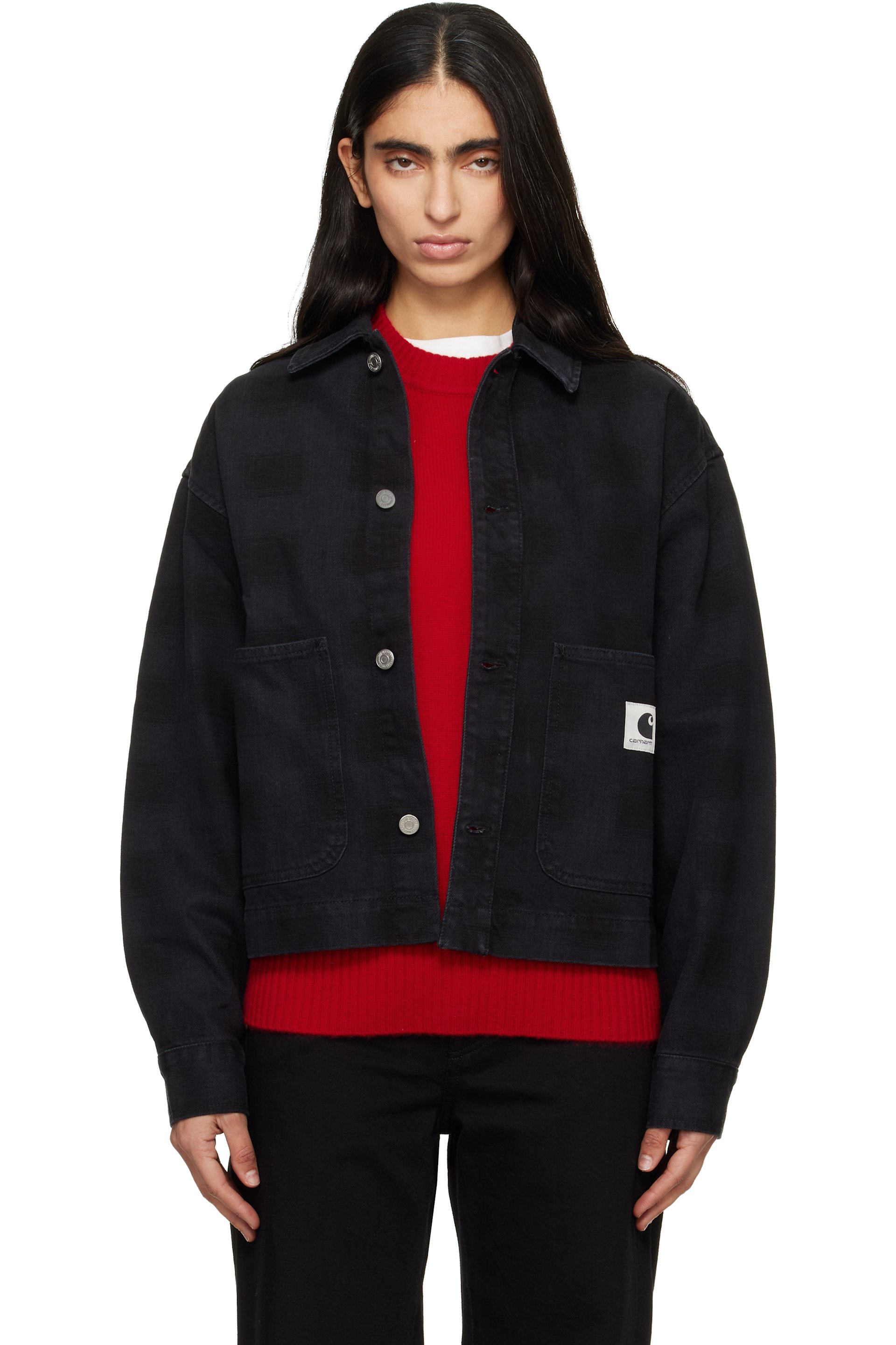 Carhartt Work In Progress - Blouson-chemise Everson noir en denim