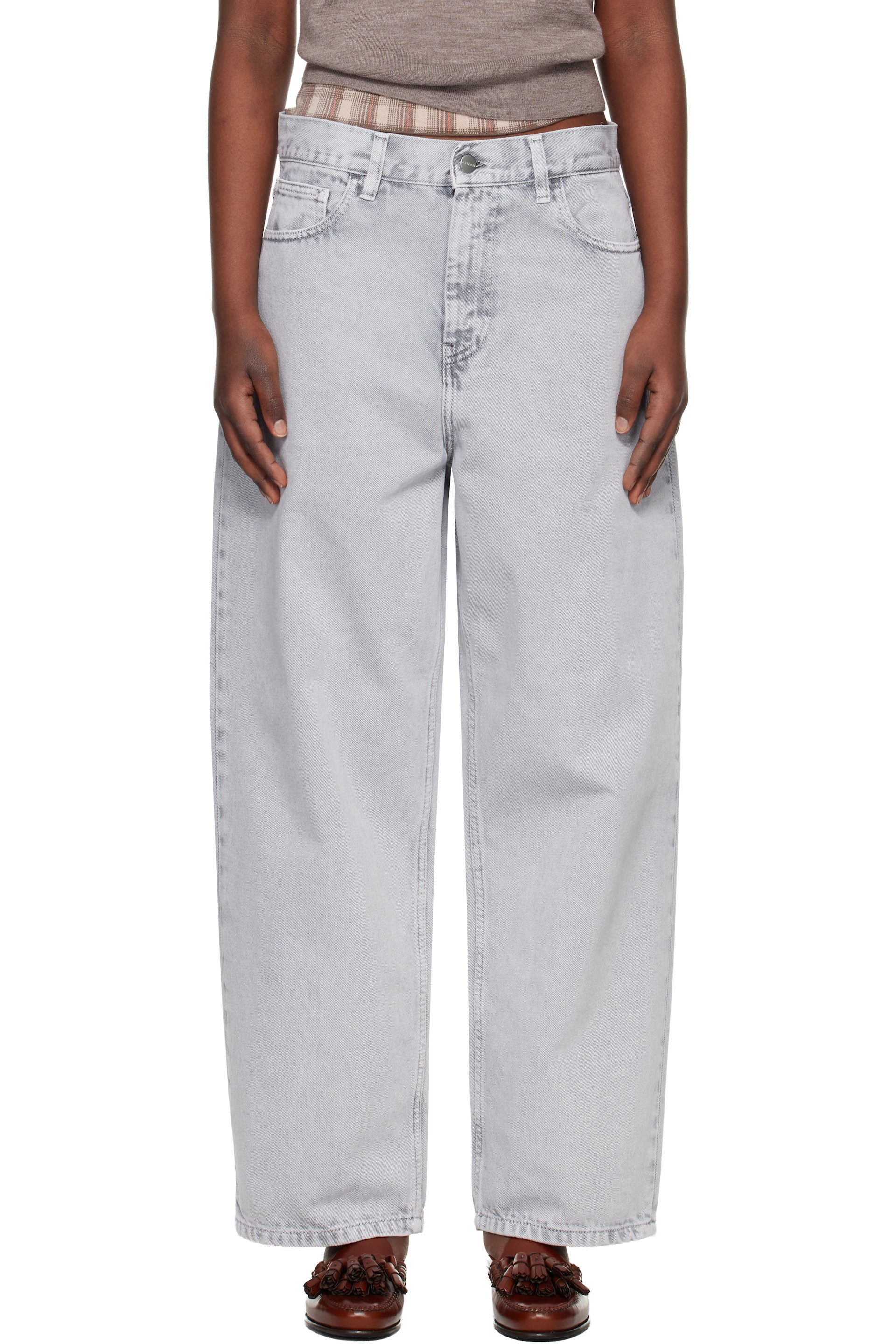 Carhartt Work In Progress - Jean Brandon blanc cassé