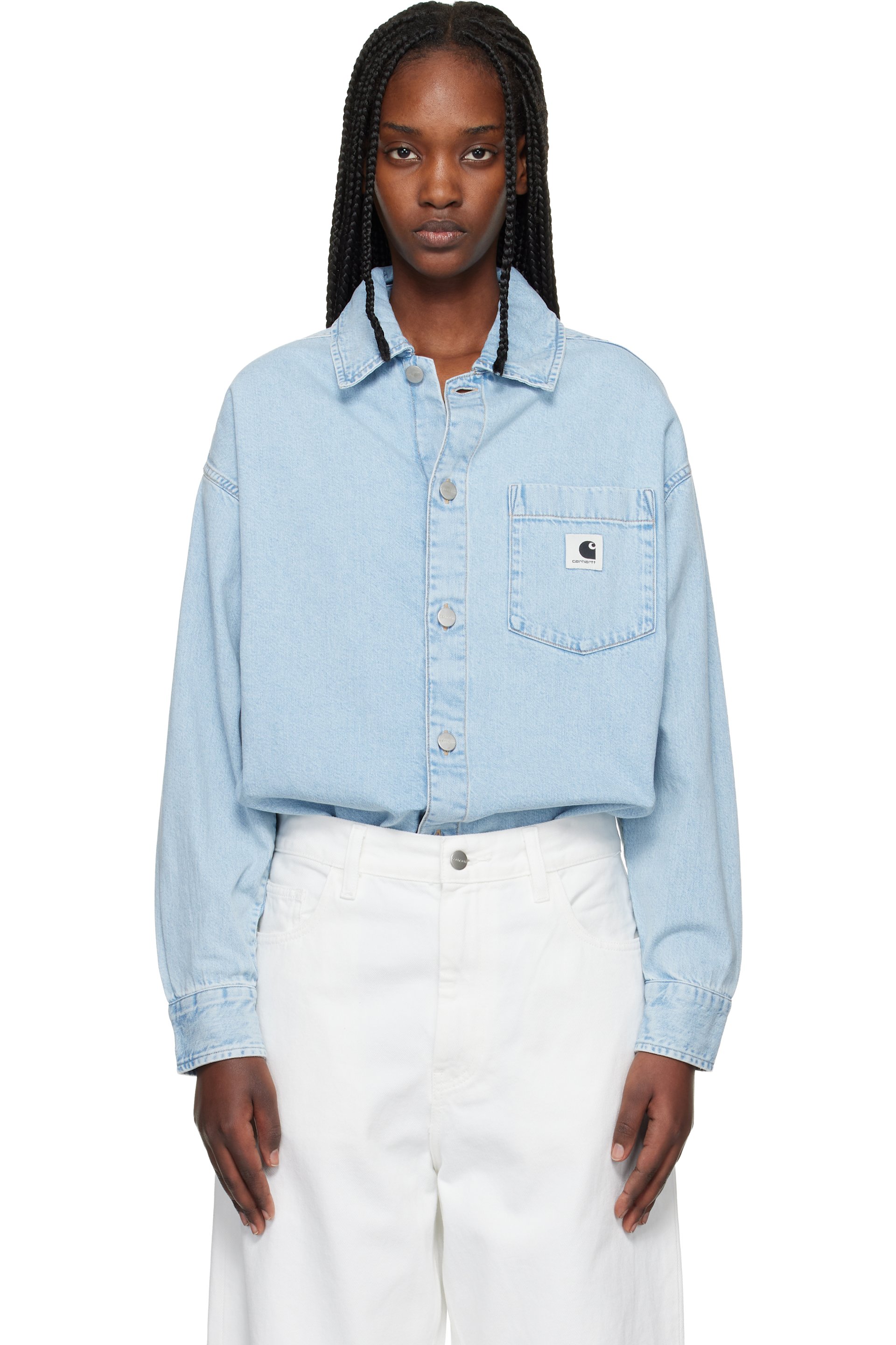 Carhartt Work In Progress - Chemise Alta bleue en denim