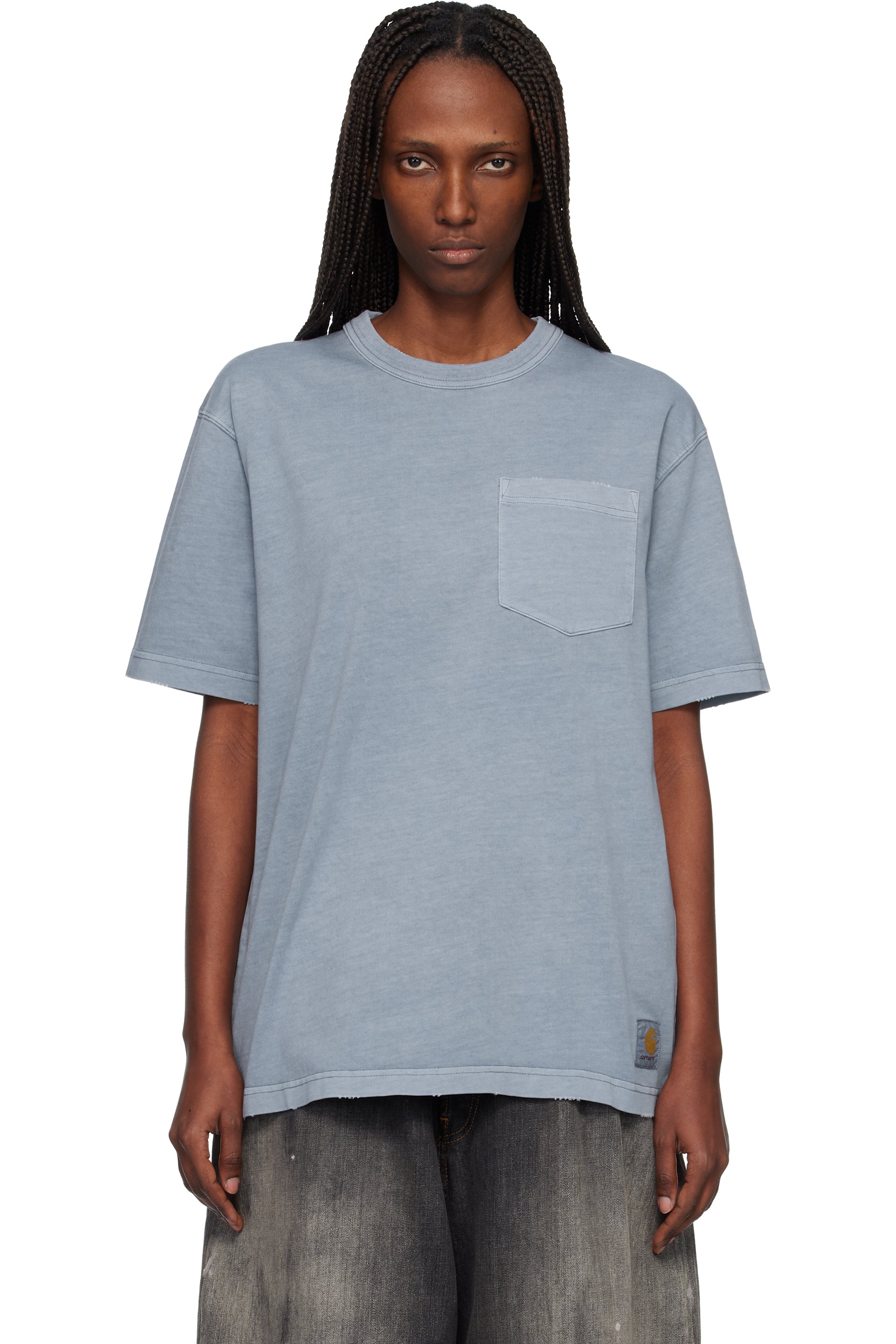 Carhartt Work In Progress - T-shirt Torion bleu à poche