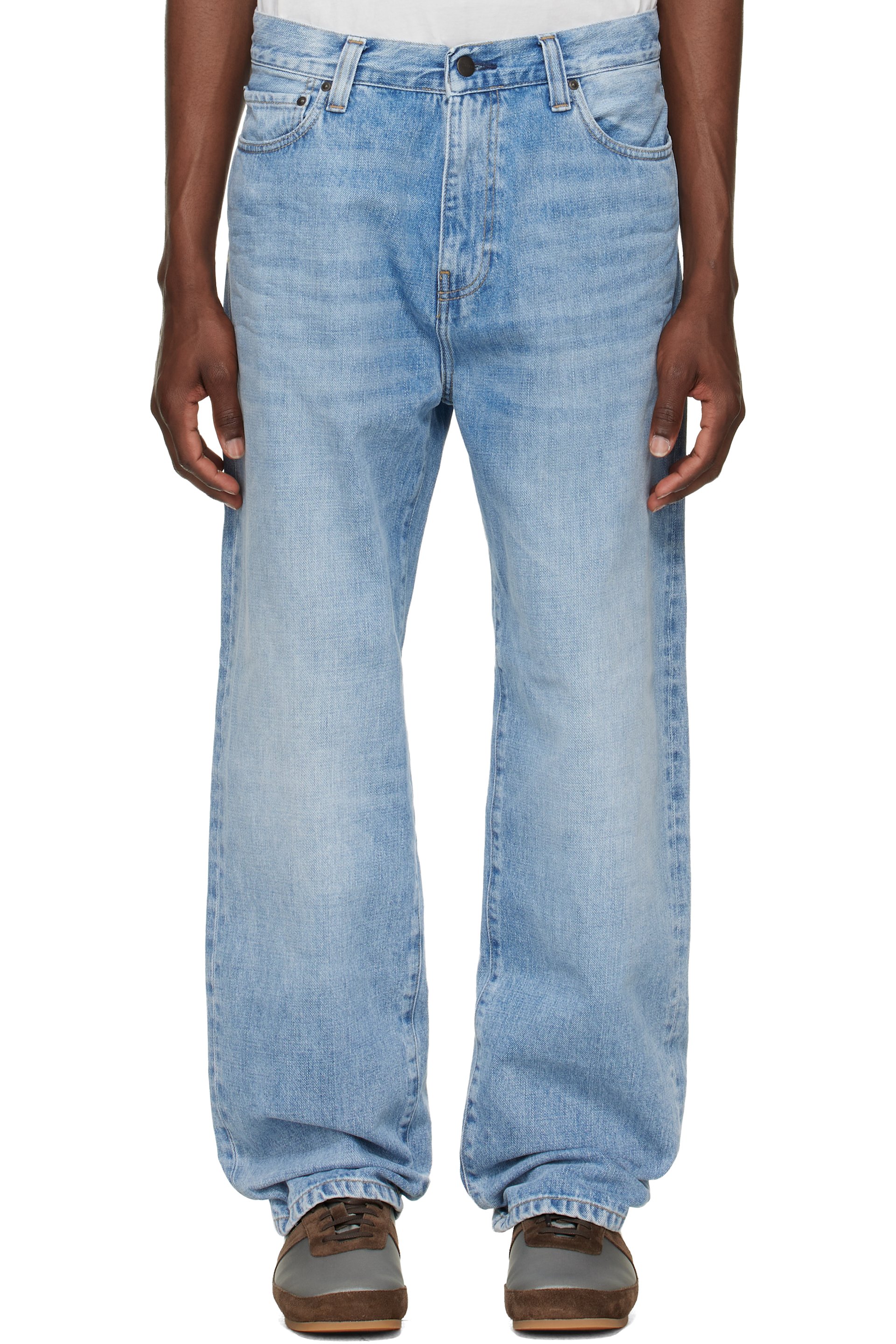 Carhartt Work In Progress - 蓝色 Aaron 牛仔裤