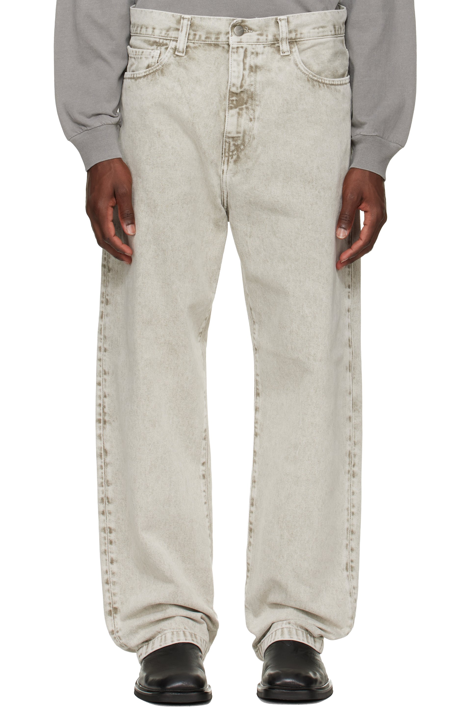 Carhartt Work In Progress - 灰色 Landon 牛仔裤