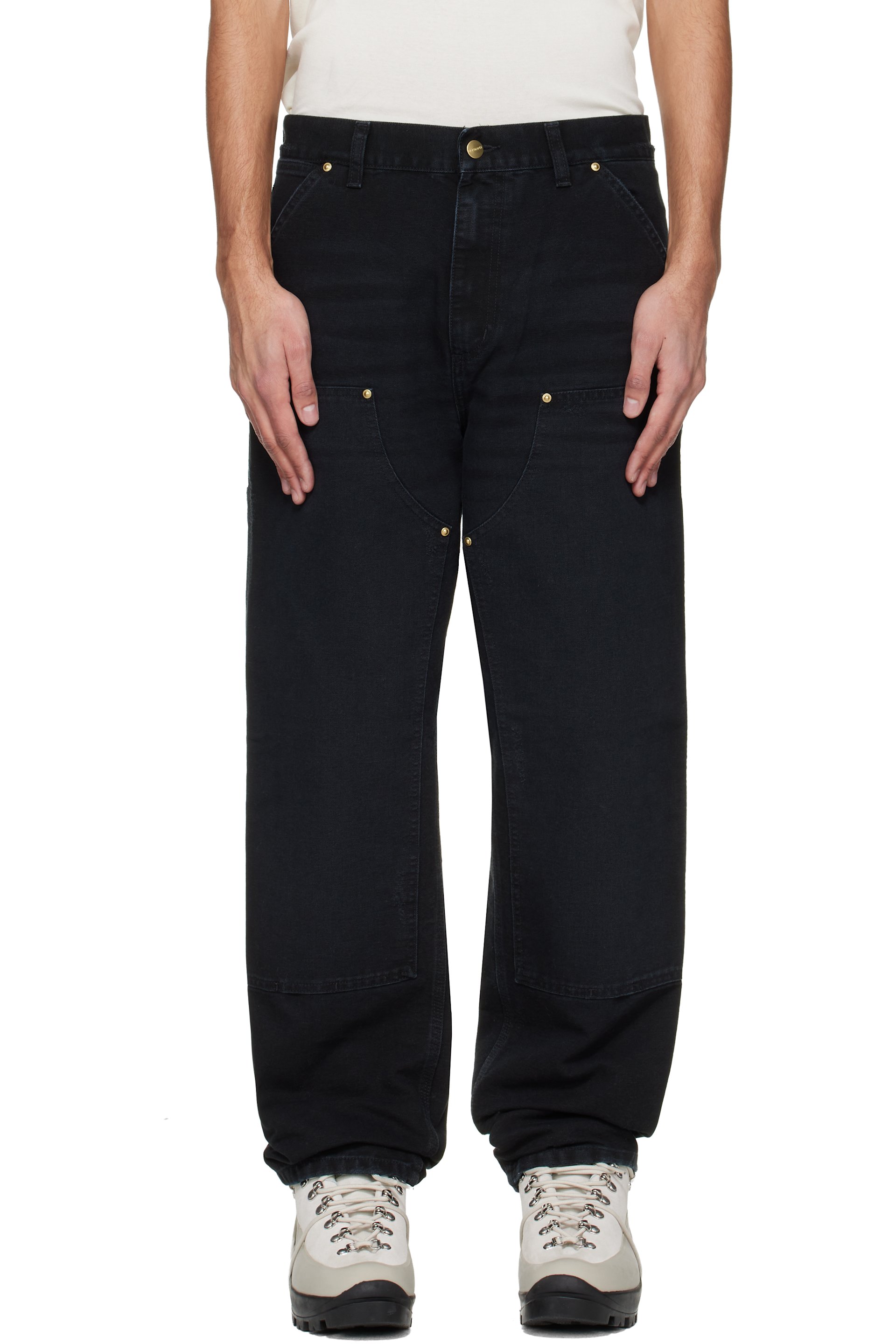 Carhartt Work In Progress - Black Double Knee Trousers