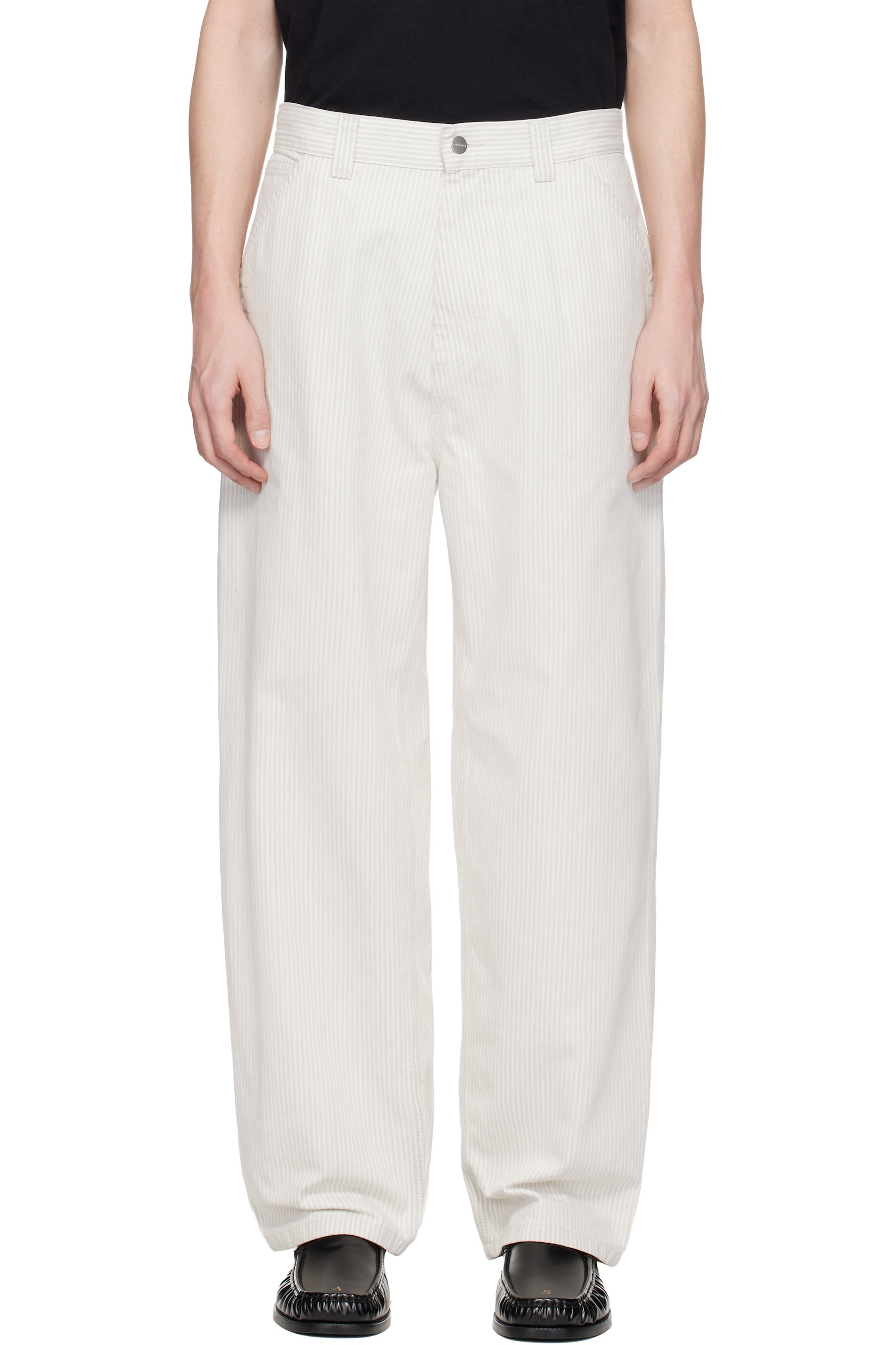 Carhartt Work In Progress - Off-White Mercer Stripe Single Knee Trousers