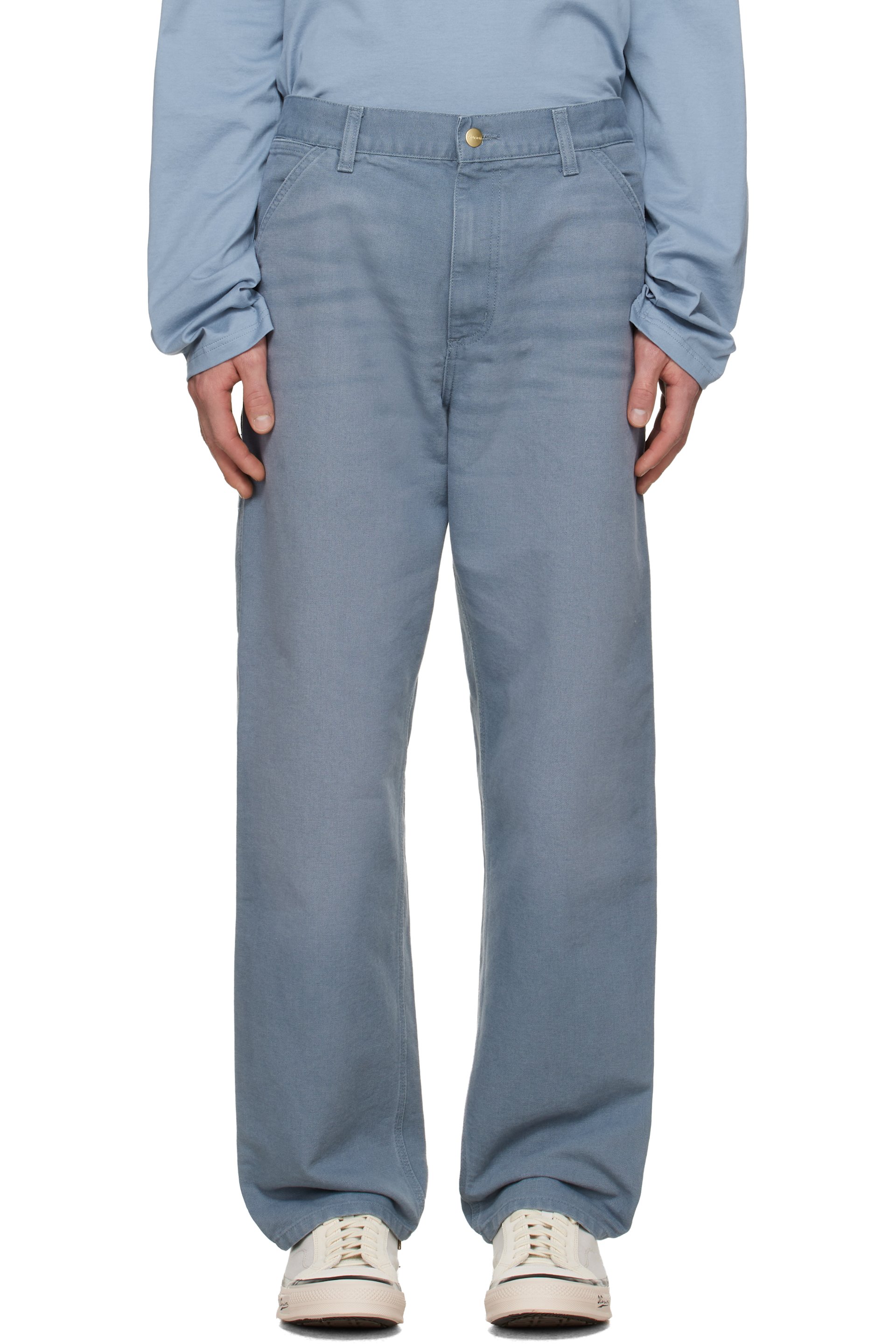 Carhartt Work In Progress - Blue Single Knee Trousers