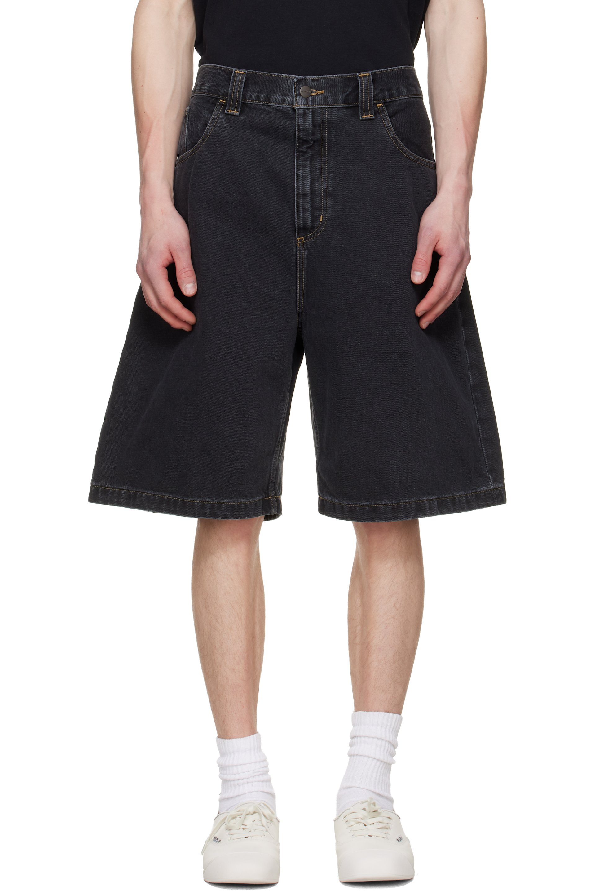 Carhartt Work In Progress - Short Brandon noir en denim