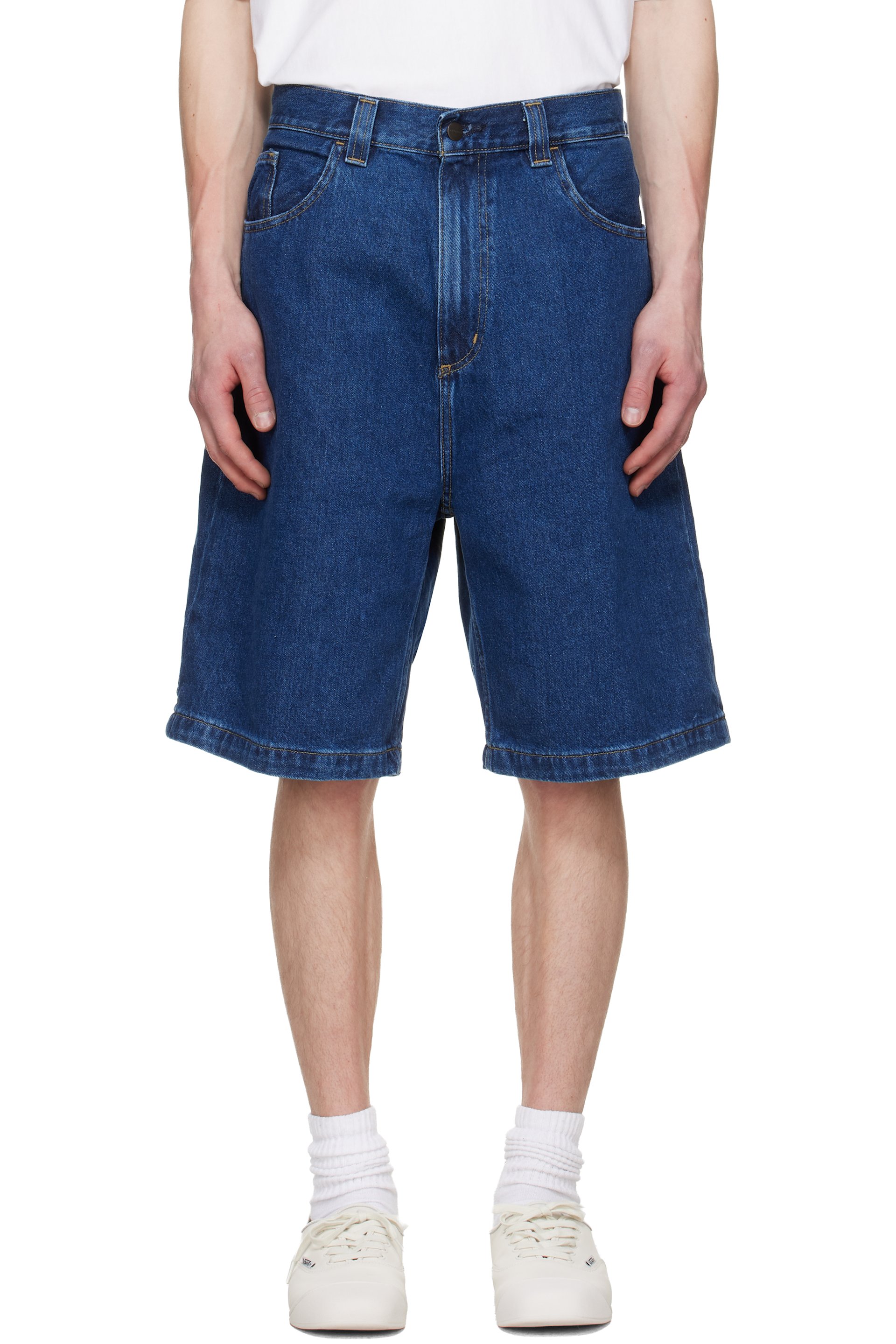 Carhartt Work In Progress - Short Brandon bleu marine en denim