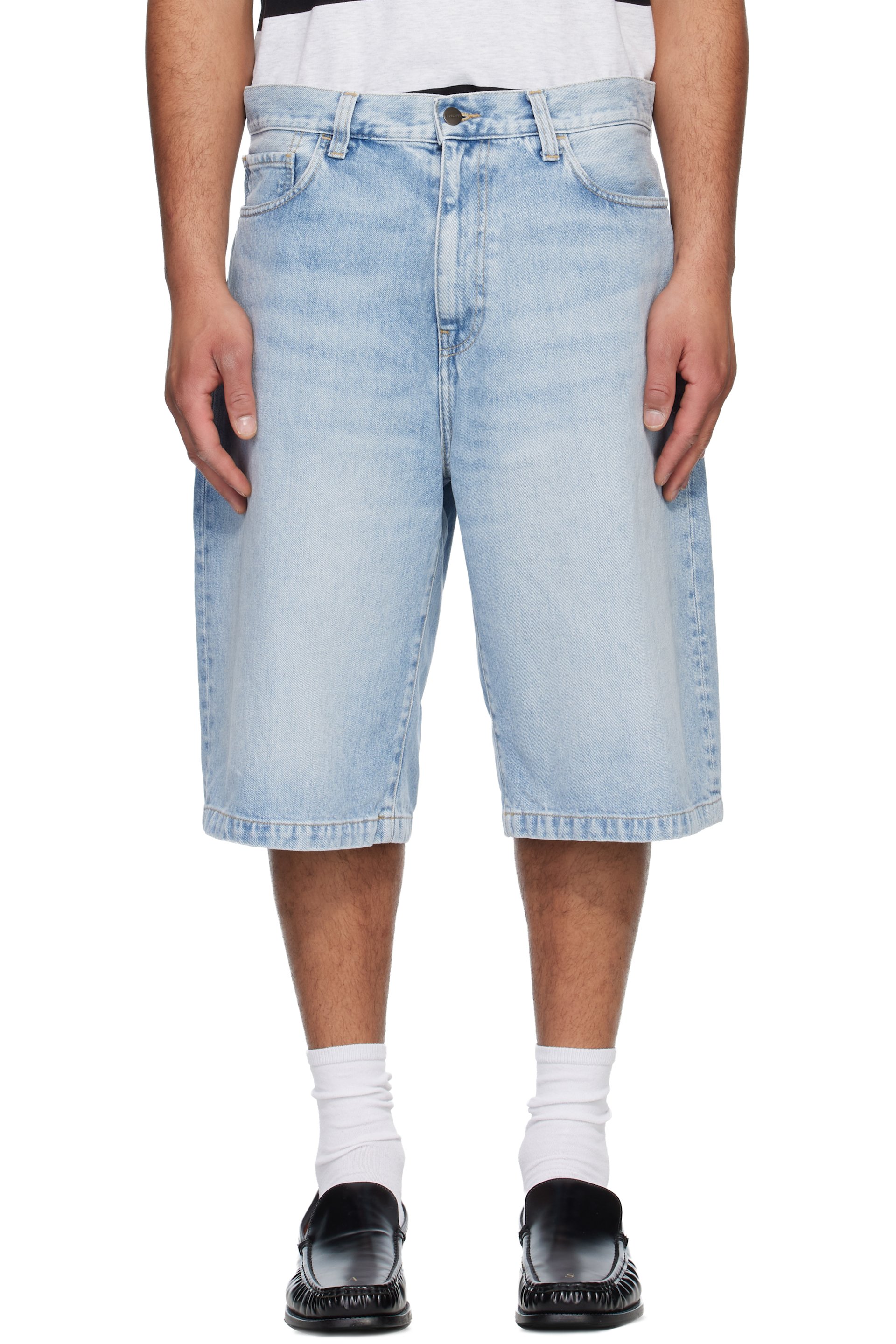 Carhartt Work In Progress - Short Langdon bleu en denim