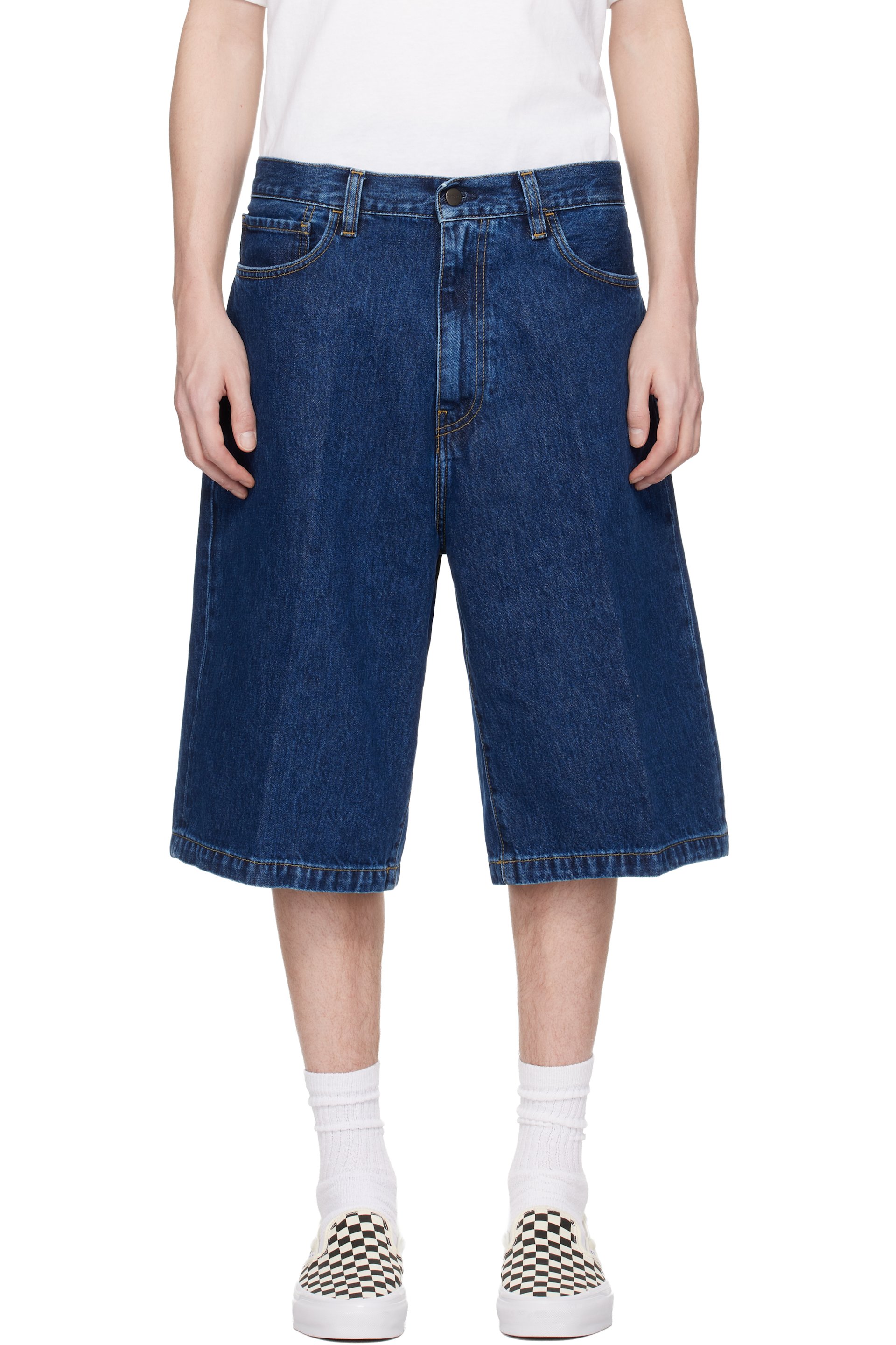 Carhartt Work In Progress - Short Langdon bleu en denim