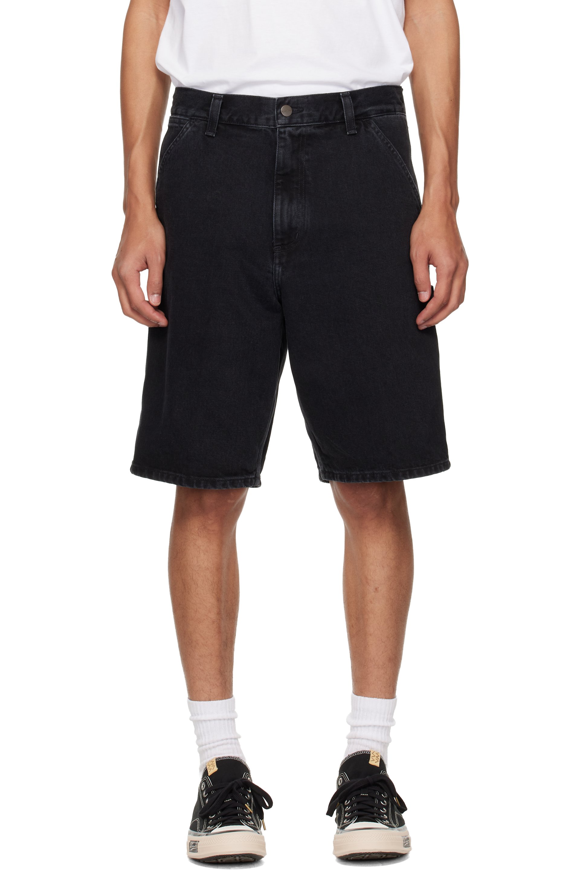 Carhartt Work In Progress - Short de travail noir en denim