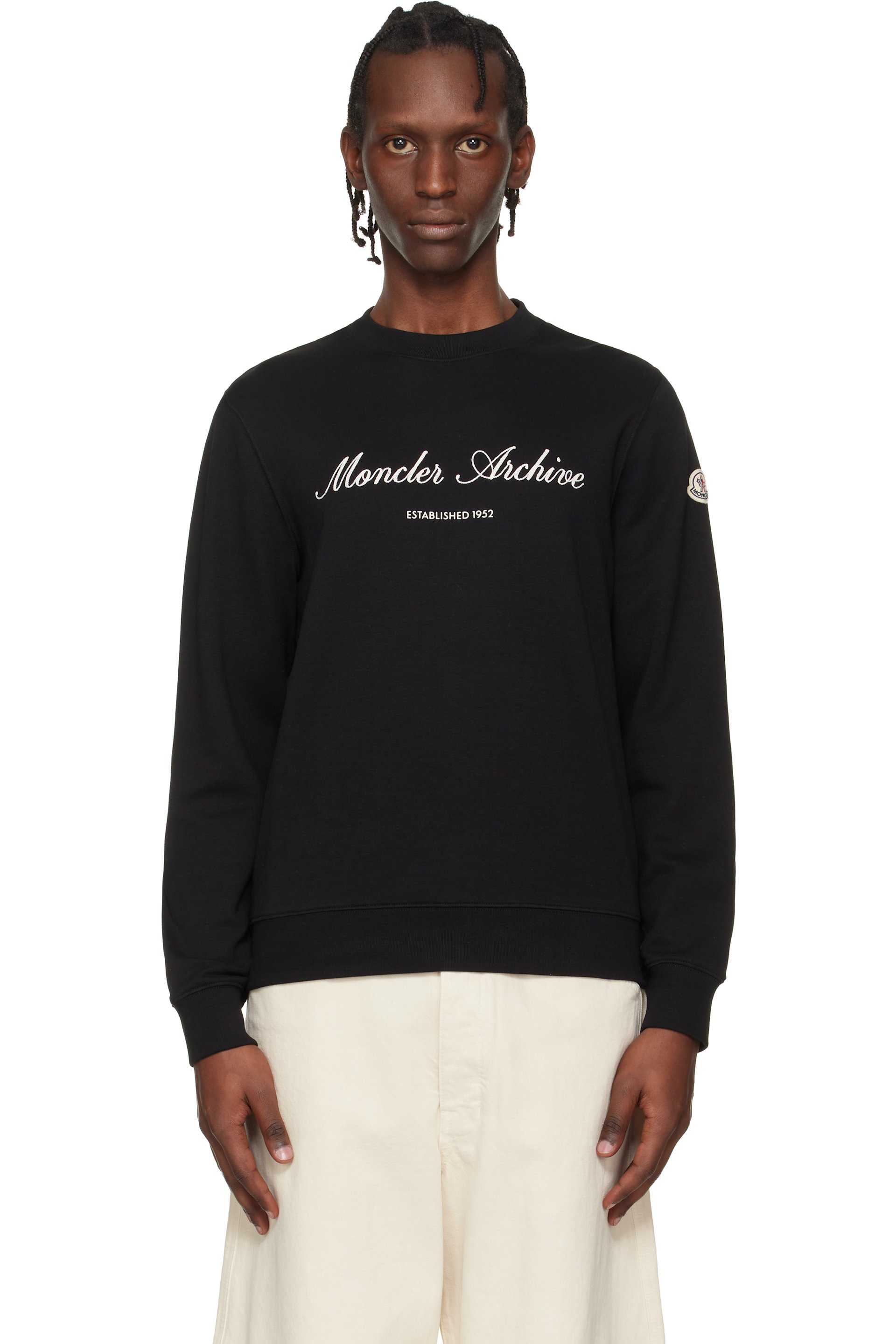 Moncler - Black Cotton Blend Logo Sweatshirt