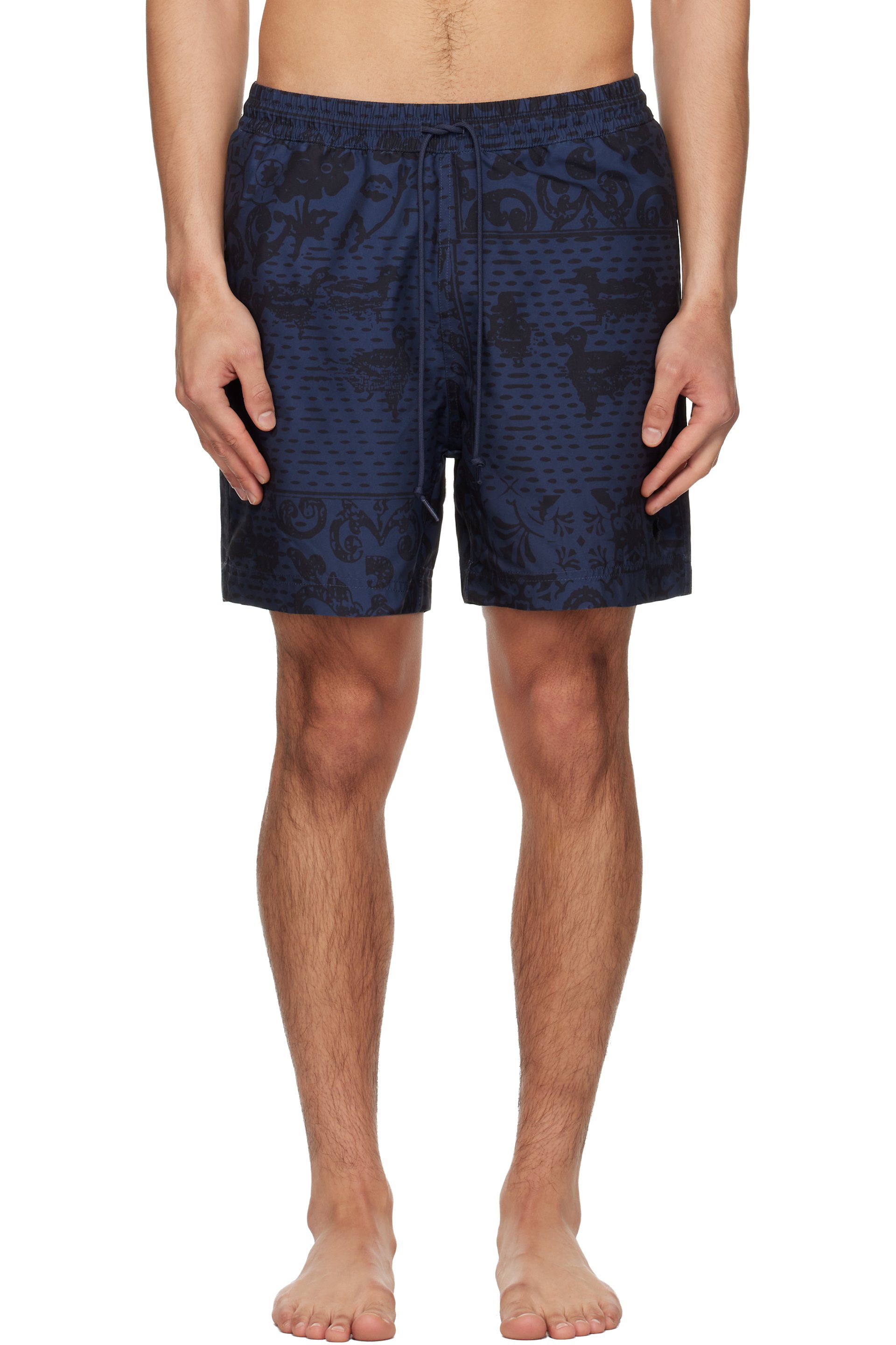 Carhartt Work In Progress - Navy Slater Swim Shorts