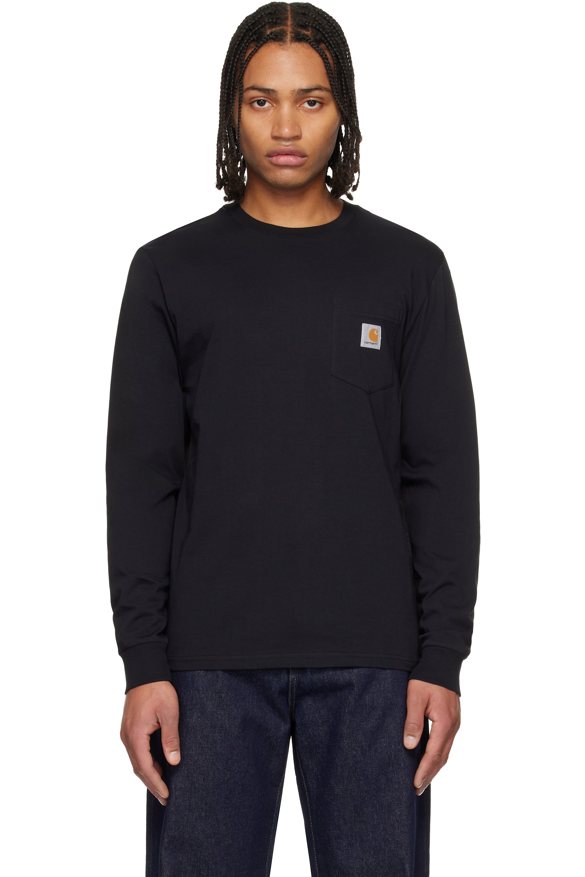 Carhartt Work In Progress - Black Long Sleeve Pocket T-shirt
