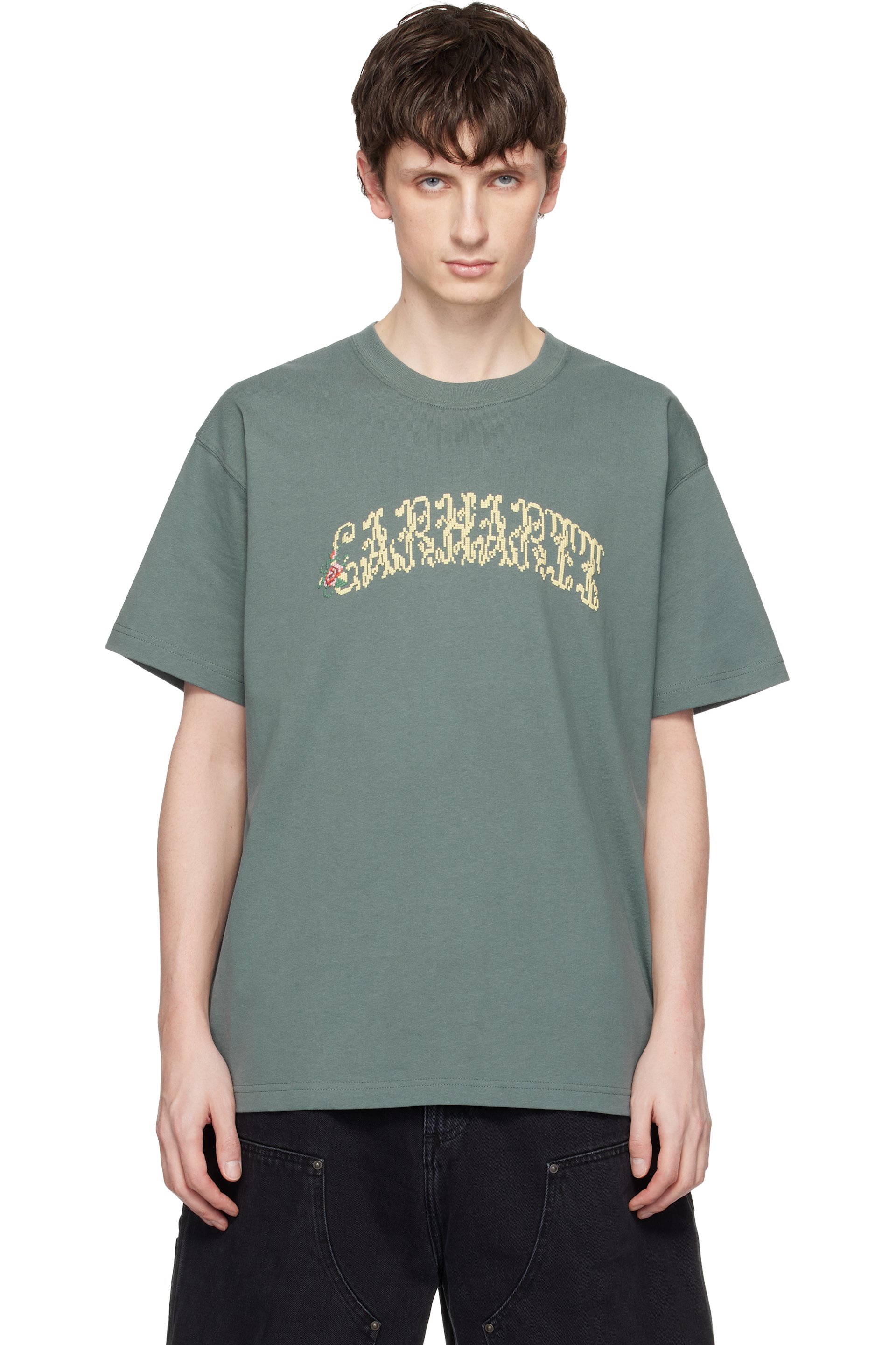 Carhartt Work In Progress - Green Monogram T-shirt