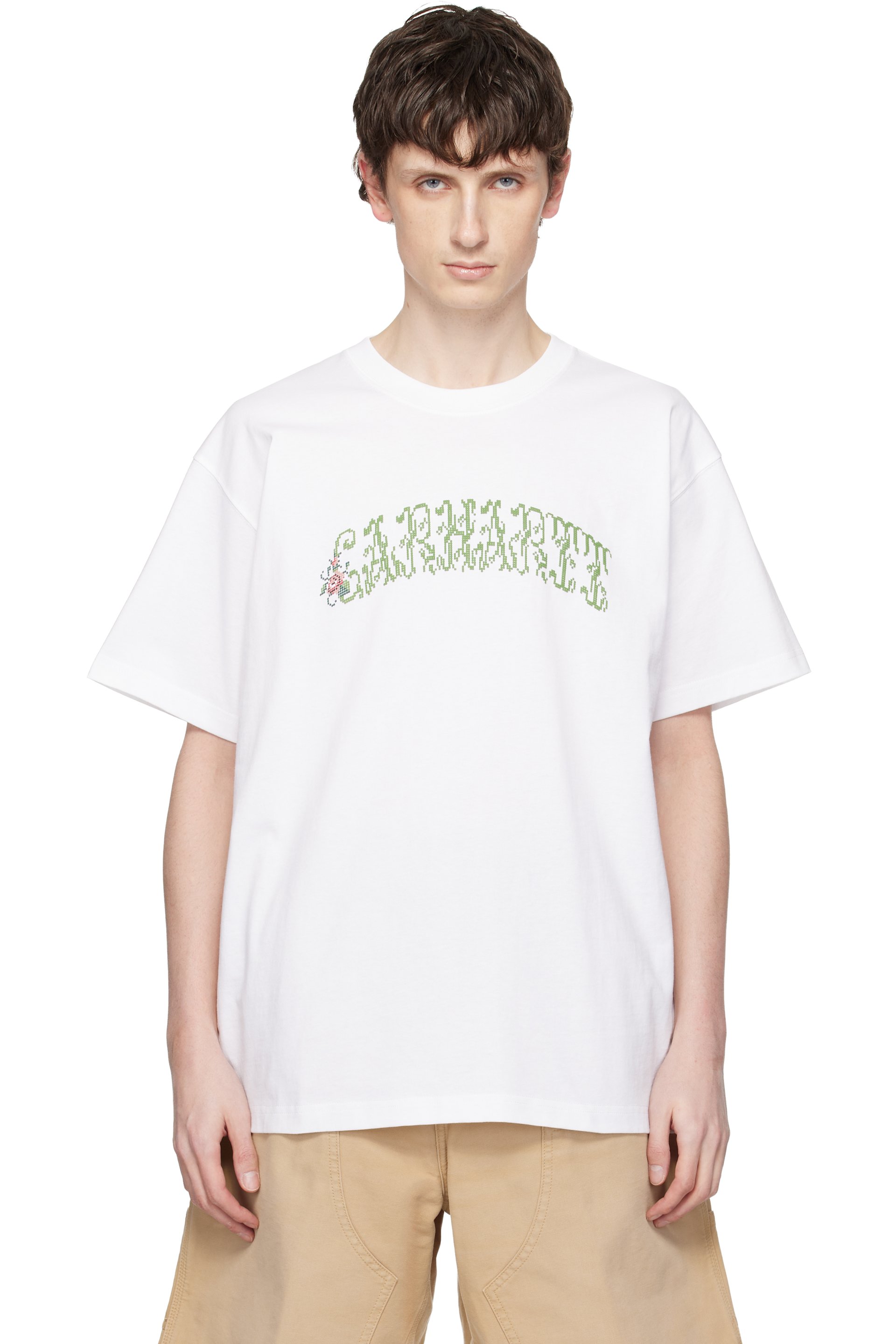 Carhartt Work In Progress - White Monogram T-shirt