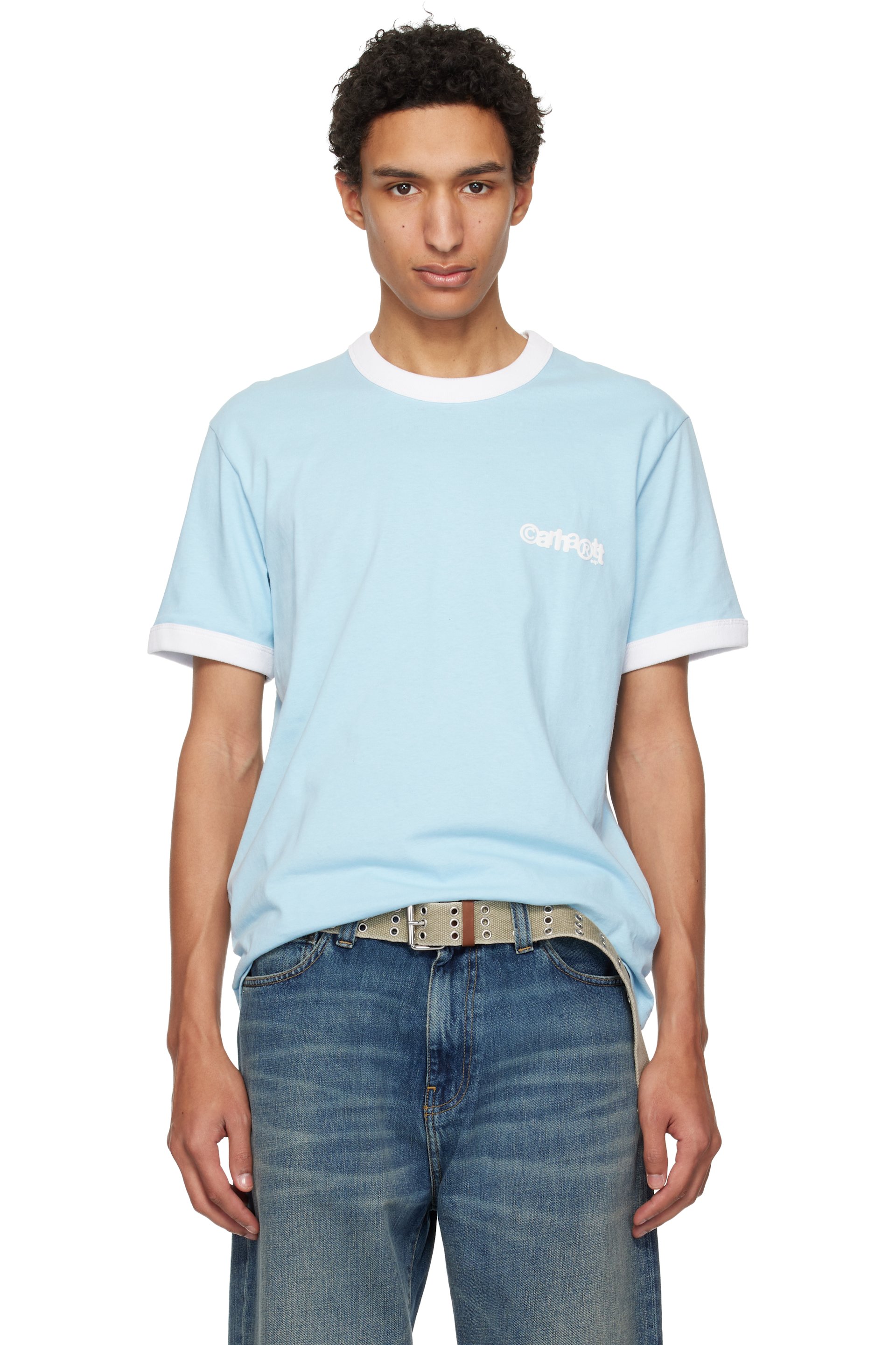 Carhartt Work In Progress - Blue S/S Lp Ringer T-shirt