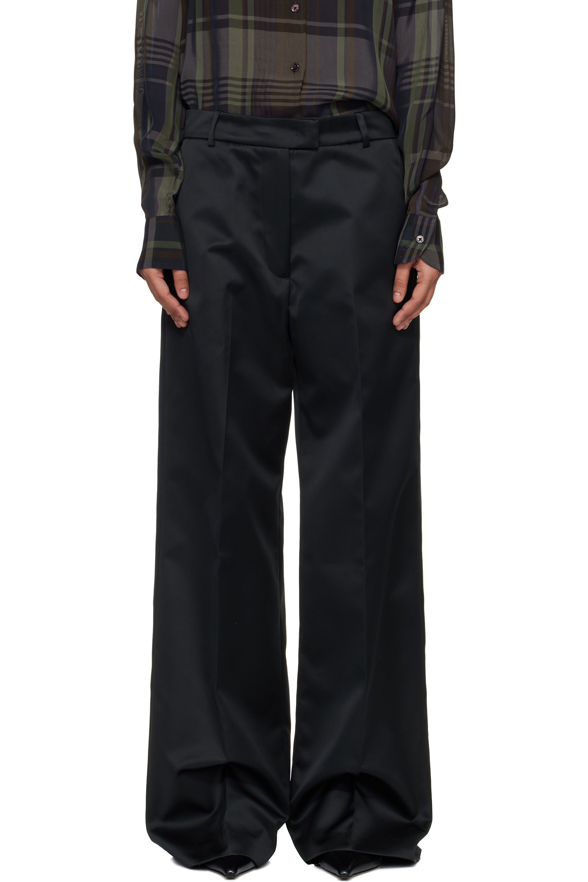 The Frankie Shop - Pantalon Brickell noir en satin