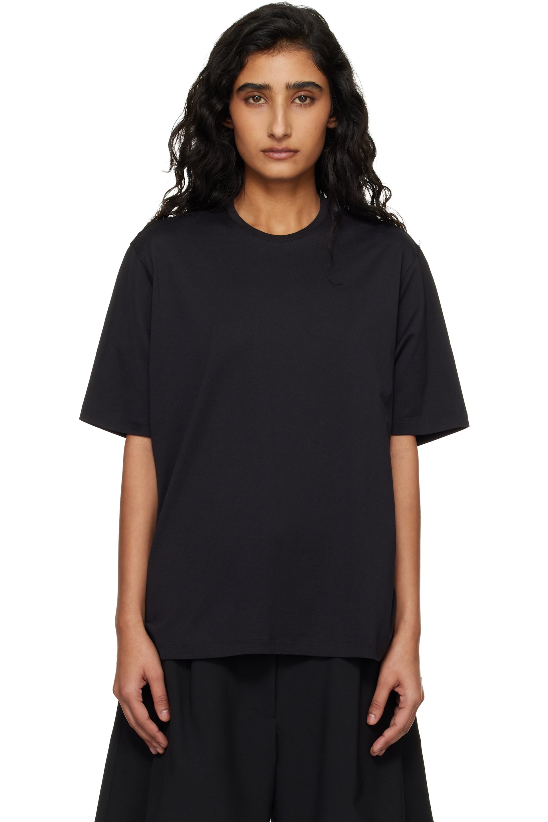 The Frankie Shop - T-shirt Harper noir en coton bio