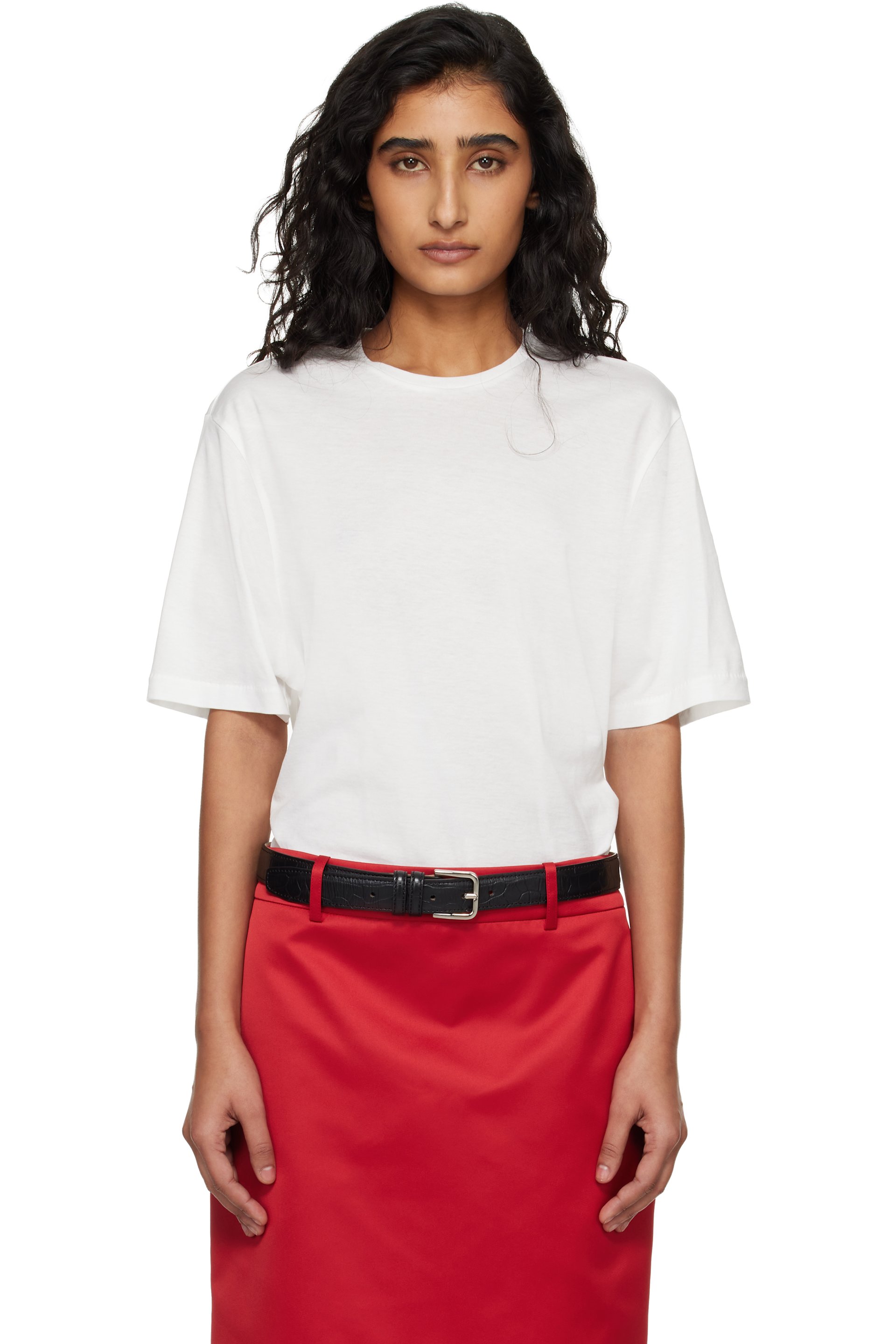The Frankie Shop - T-shirt Harper blanc en coton bio