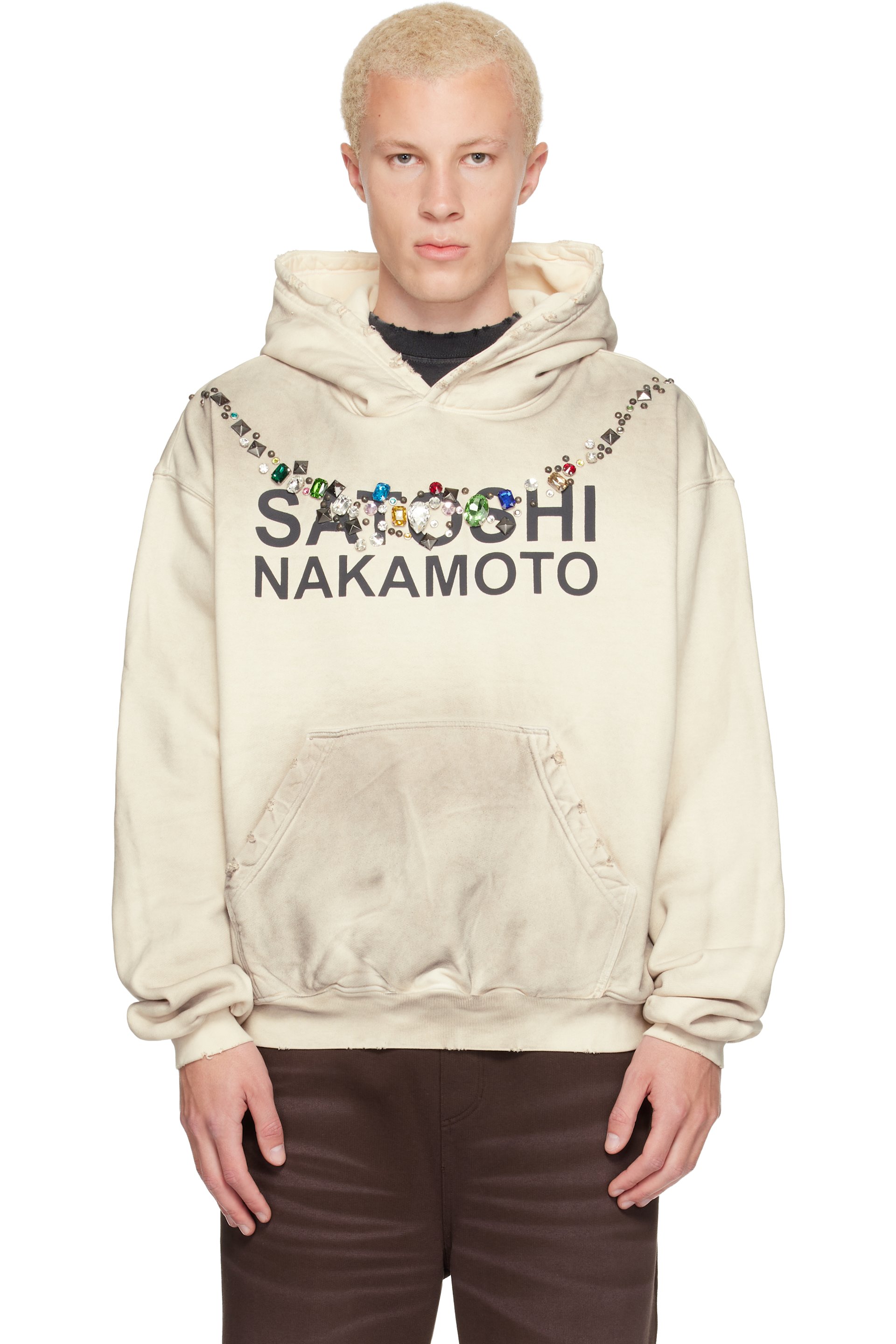 Satoshi Nakamoto - Off-White Necklace Hoodie