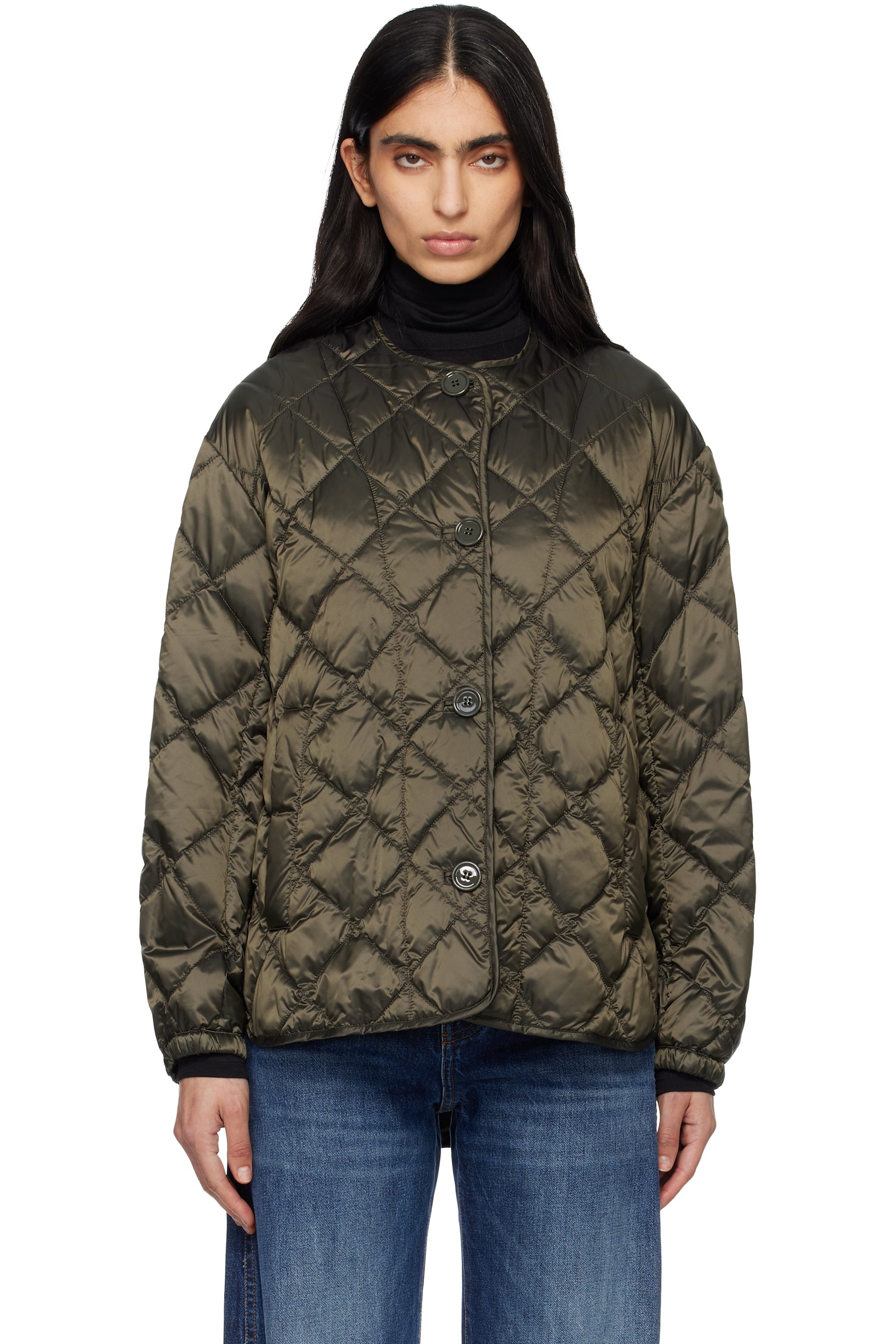 Max Mara - Khaki Soft Quilted Down Jacket