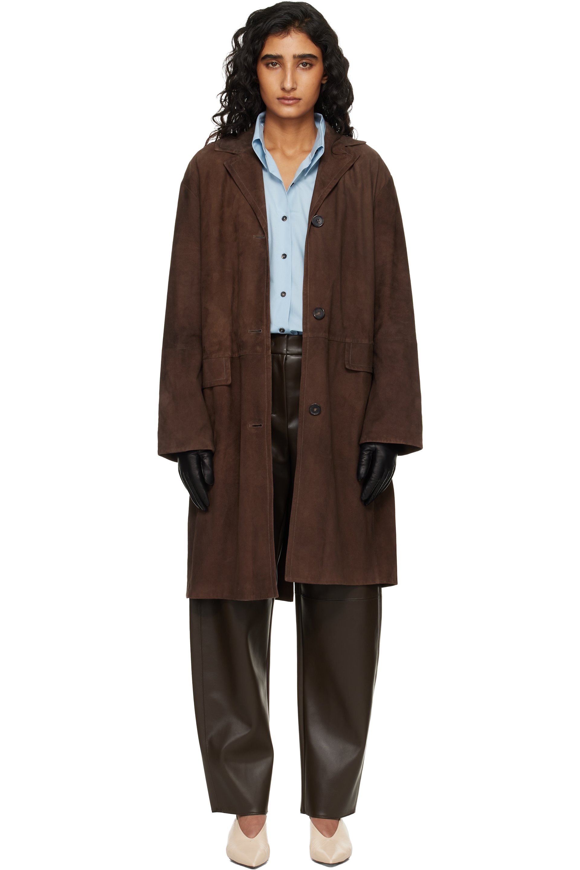 Max Mara - Blouson Ortensia brun en suède