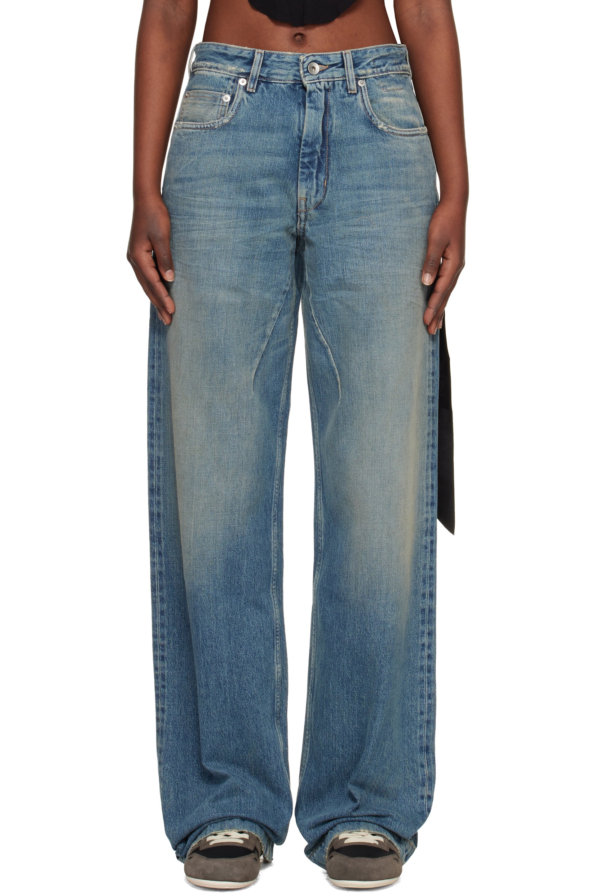 Rick Owens DRKSHDW - Jean Geth bleu - Temple