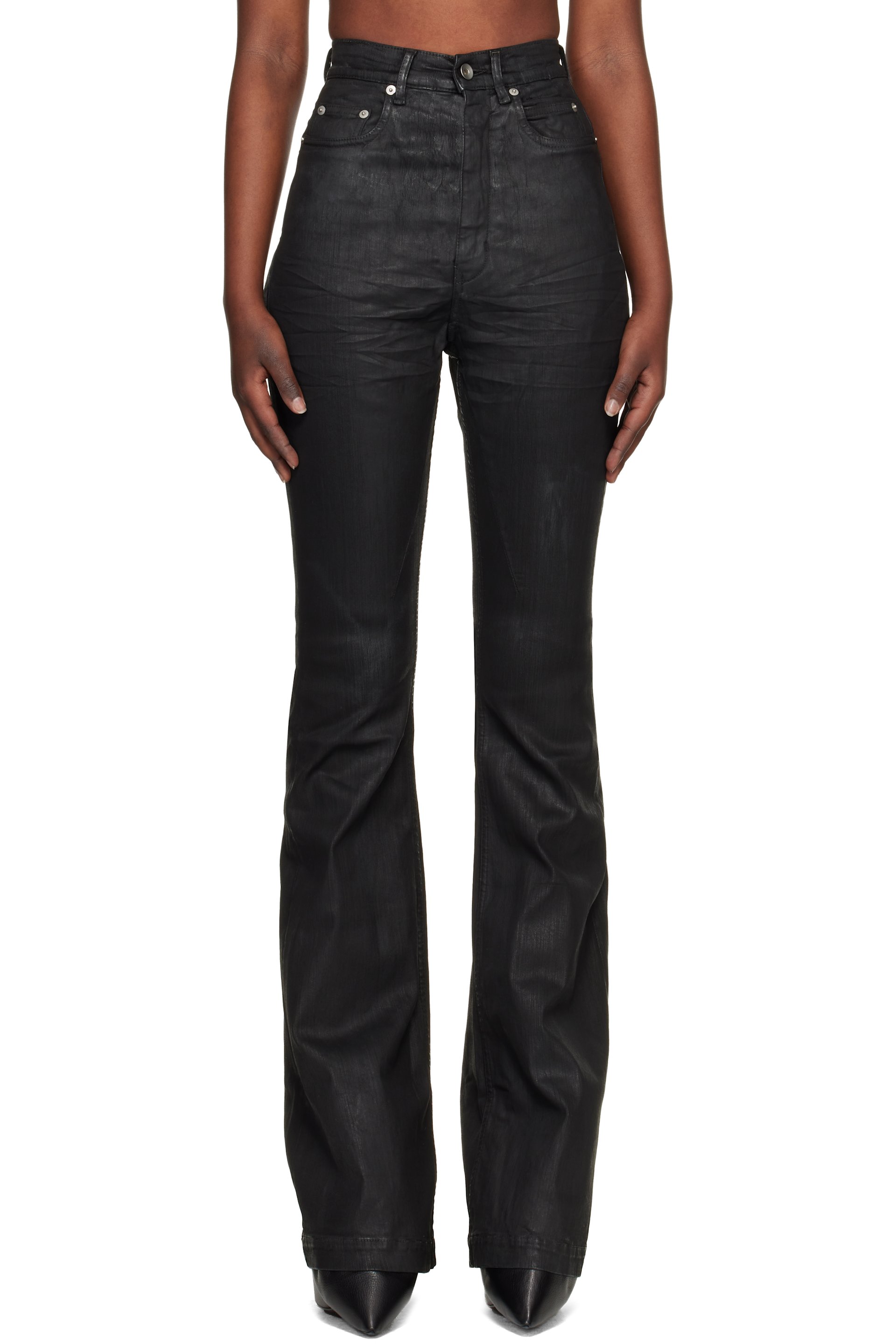 Rick Owens DRKSHDW - Jean semi-évasé Bolan noir - Temple