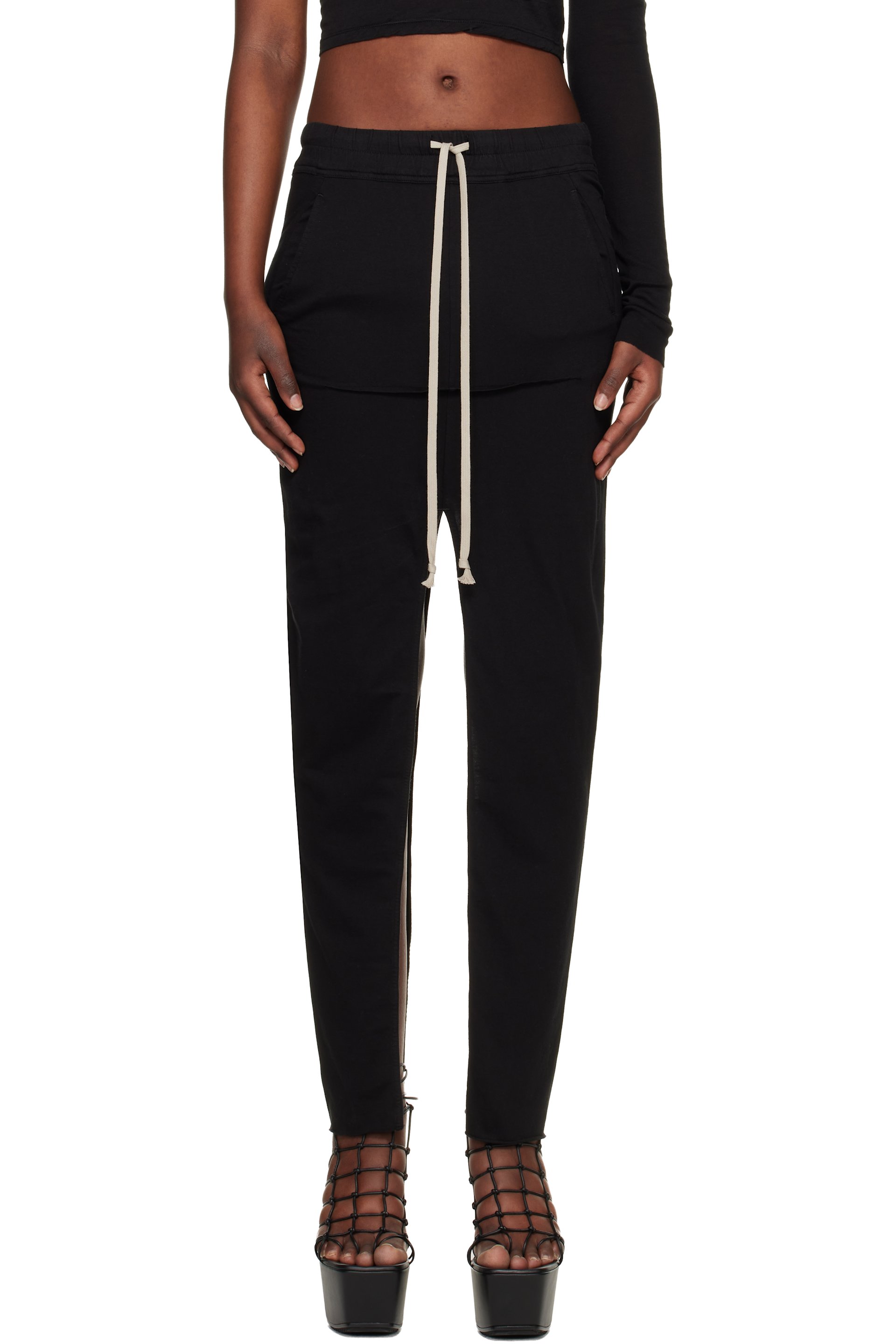 Rick Owens DRKSHDW - Jupe colonne longue noire à fentes - Temple