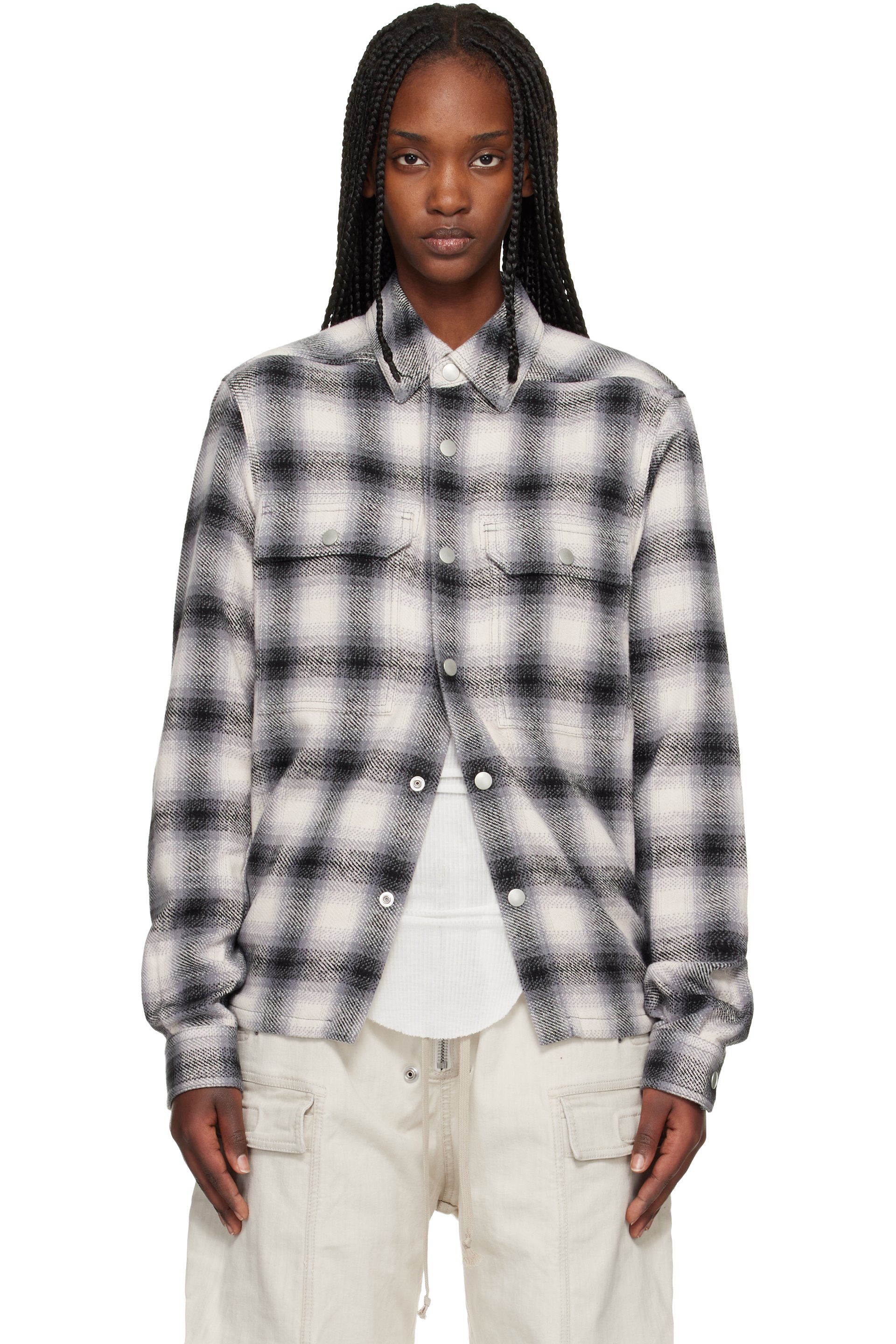 Rick Owens DRKSHDW - Gray Temple Cropped Outershirt