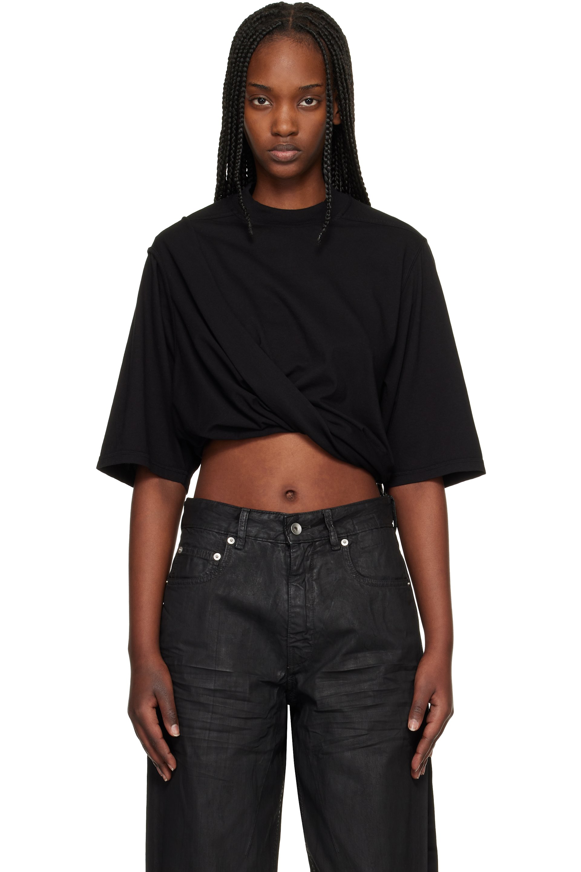 Rick Owens DRKSHDW - T-shirt à manches courtes surdimensionné noir - Temple