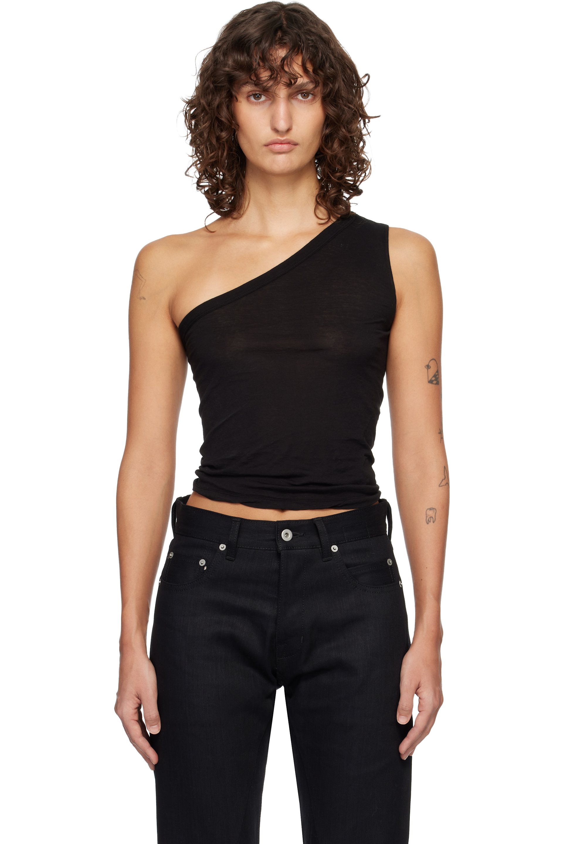 Rick Owens DRKSHDW - Haut sans manches Ziggy noir - Temple