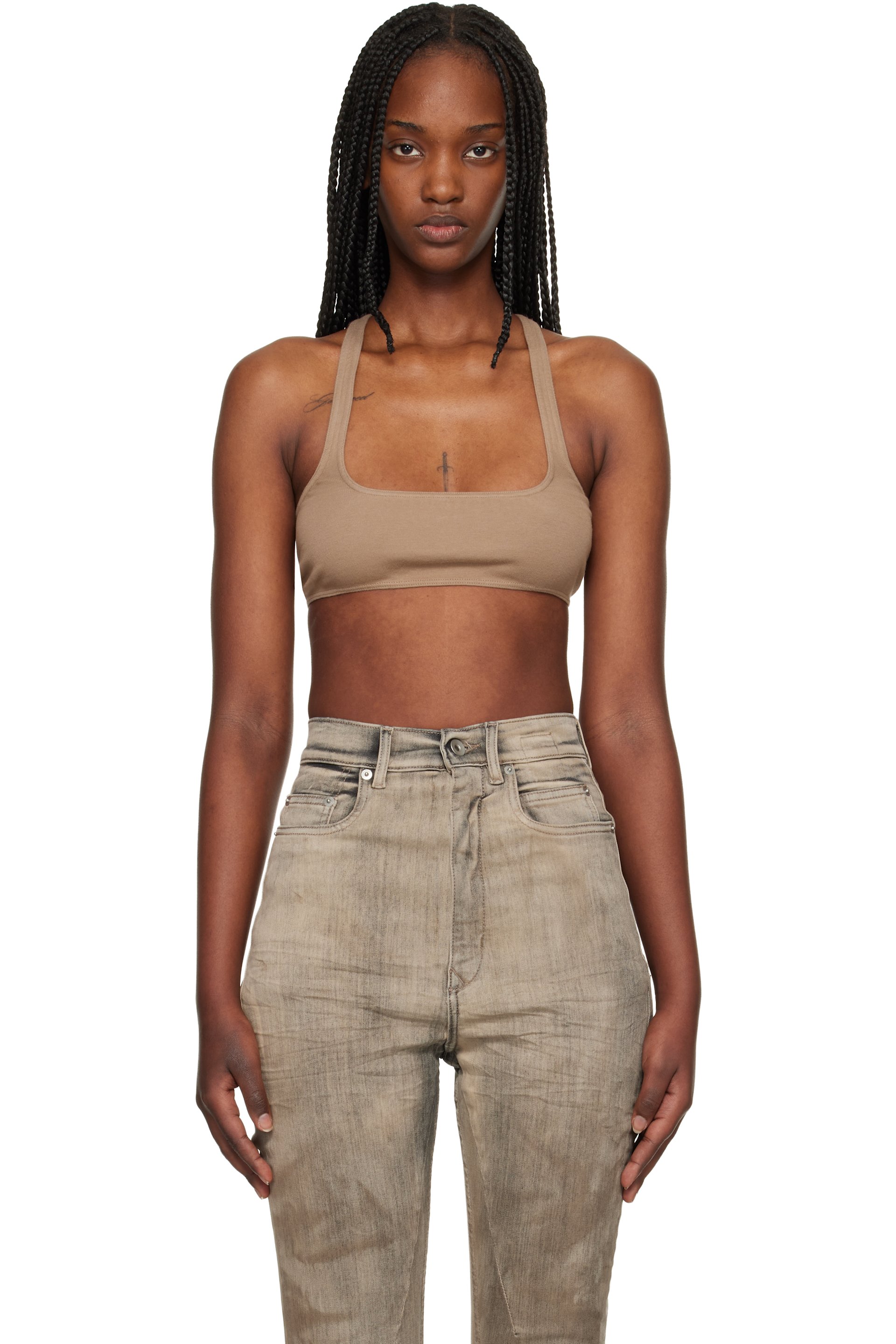 Rick Owens DRKSHDW - Haut Unhorny brun clair - Temple