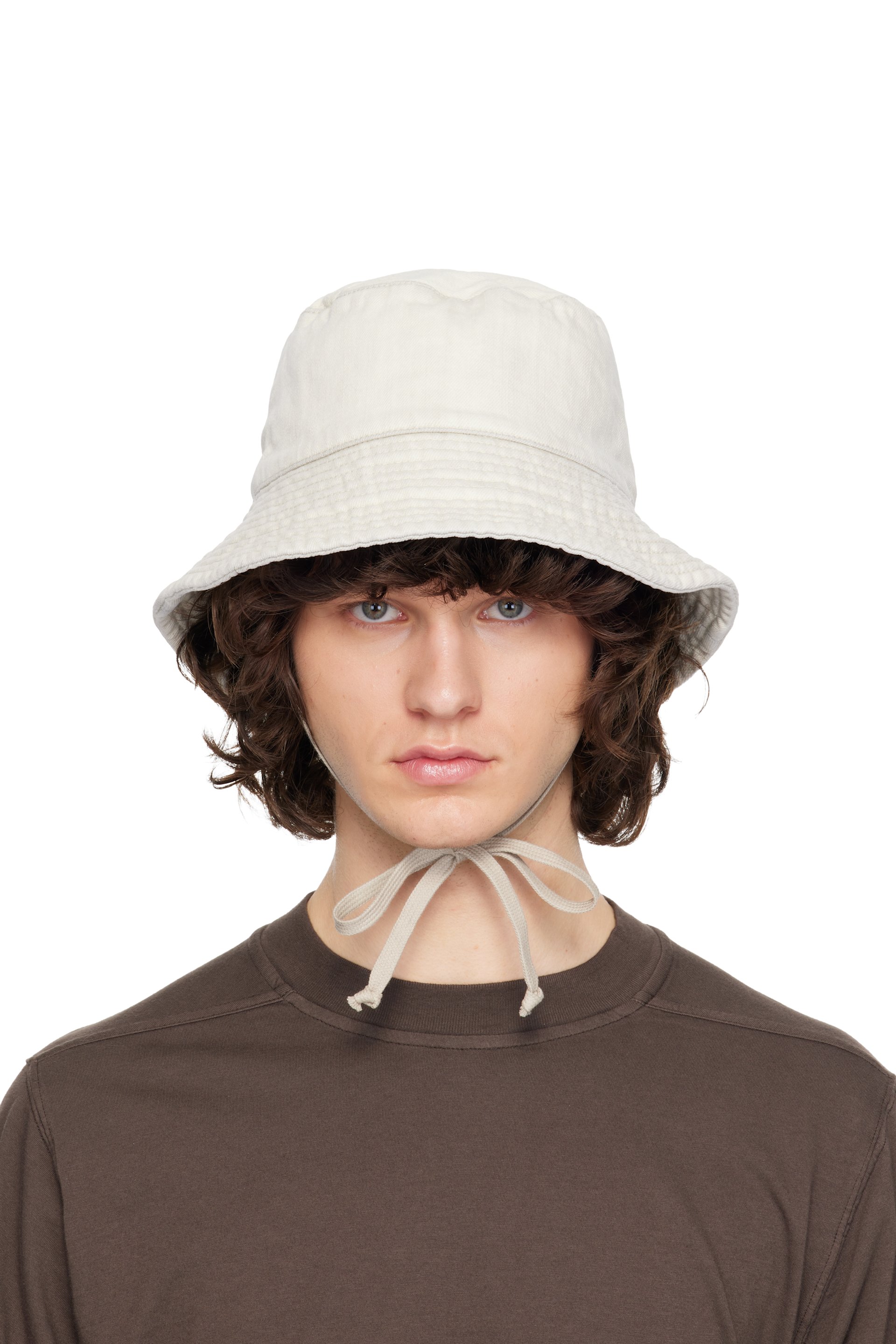 Rick Owens DRKSHDW: Off-White Temple Gilligan Bucket Hat | SSENSE Rick Owens DRKSHDW: Off-White Temple Gilligan Bucket Hat | SSENSE