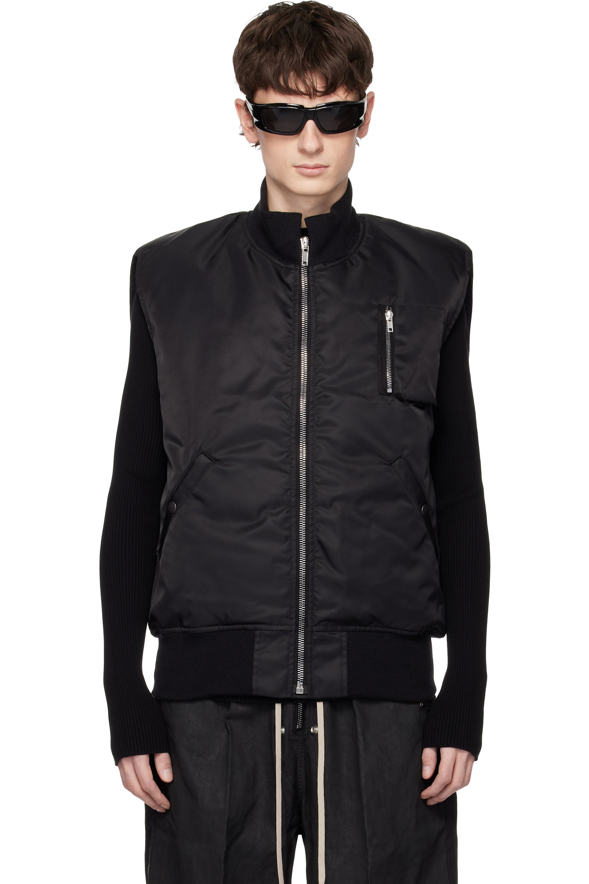 Rick Owens DRKSHDW - Black Temple SL Tankers Bomber Vest