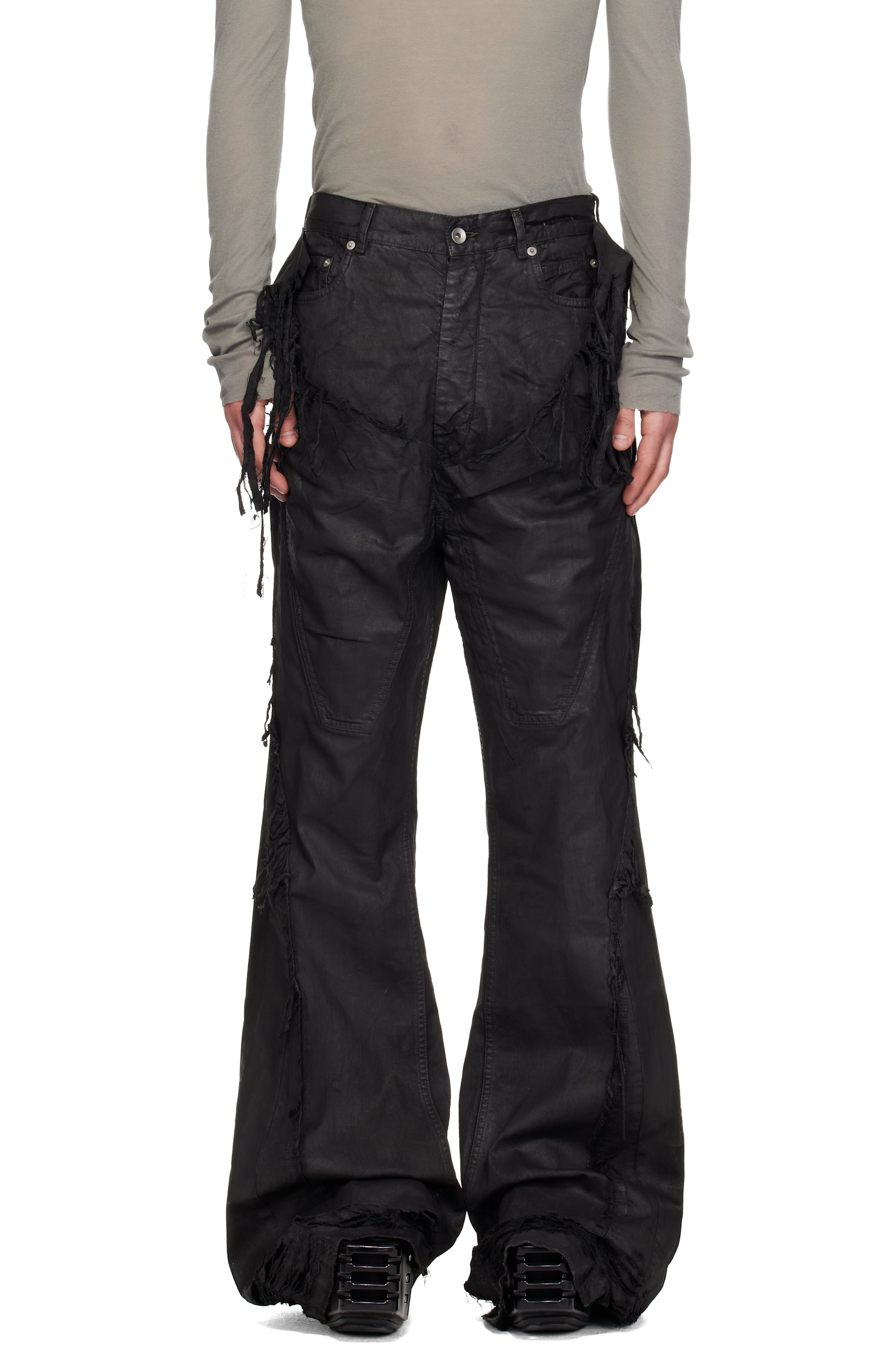 Rick Owens Drkshdw - 블랙 템플 슬리버드 부츠컷 데님 진