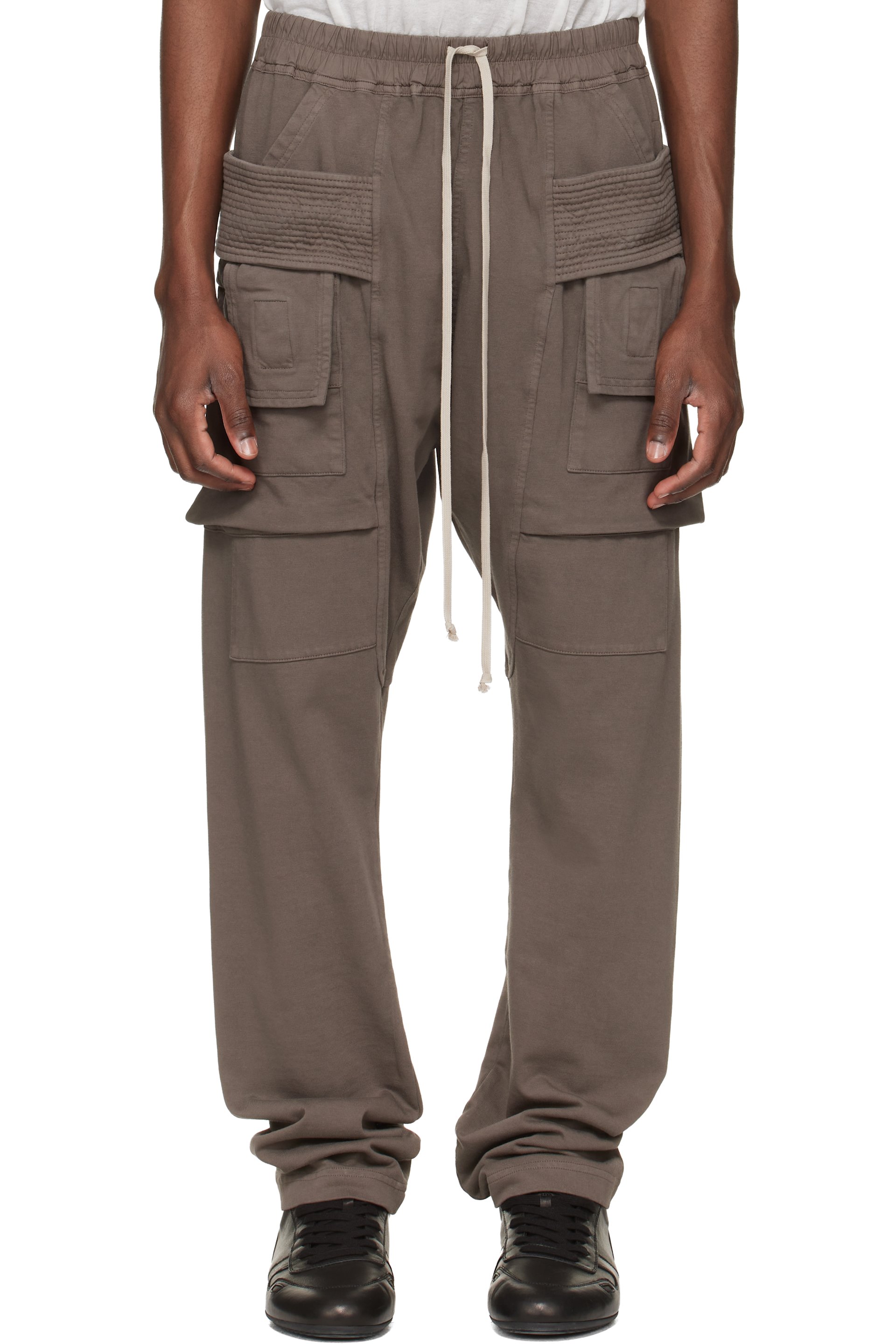 Rick Owens DRKSHDW - Gray Temple Creatch Drawstring Cargo Pants