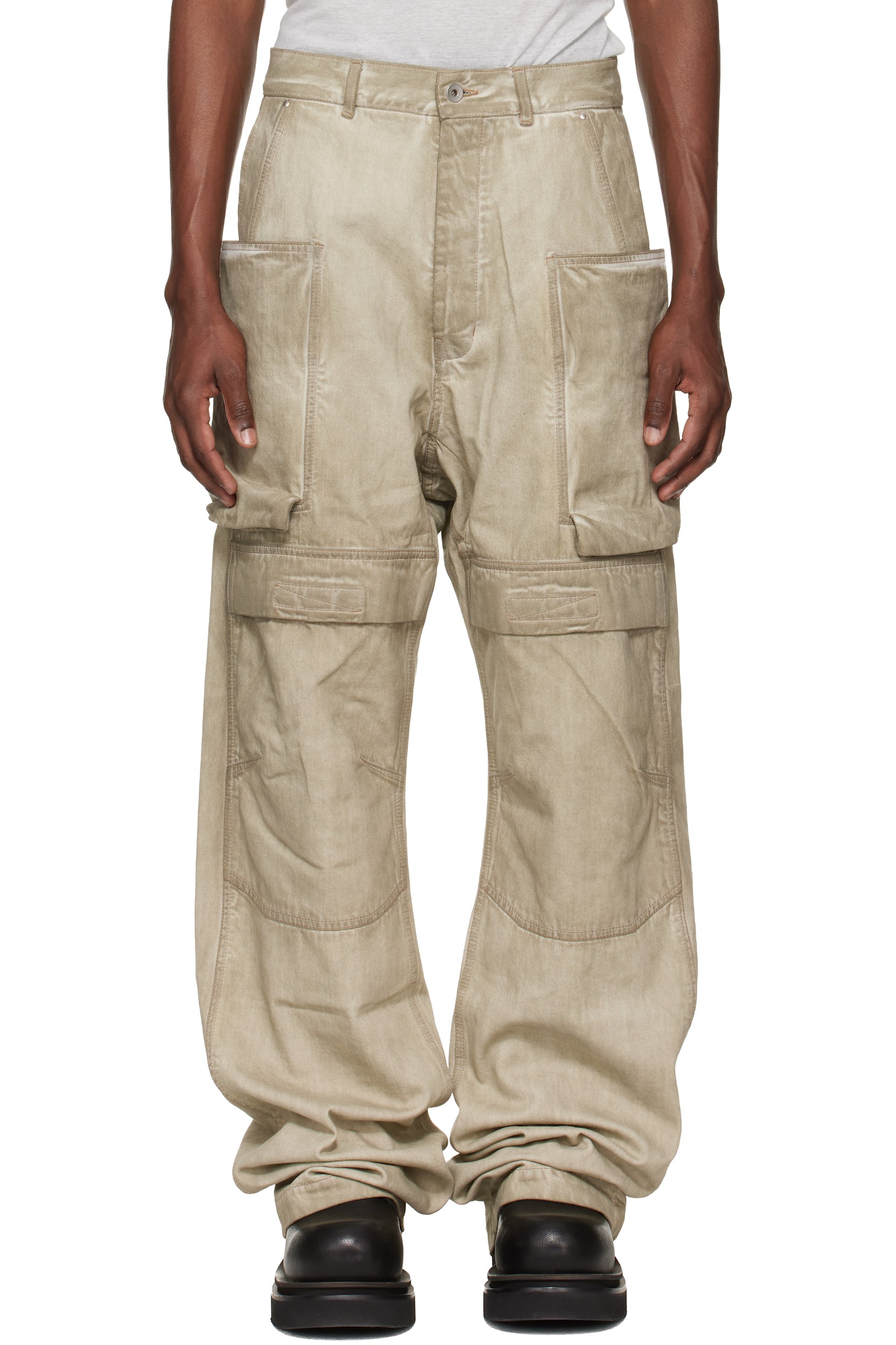 【ssense購入 確実正規品】 RICK OWENS DRKSHDW パンツ メンズ用 Rick Owens DRKSHDW カーゴパンツ | SSENSE 日本