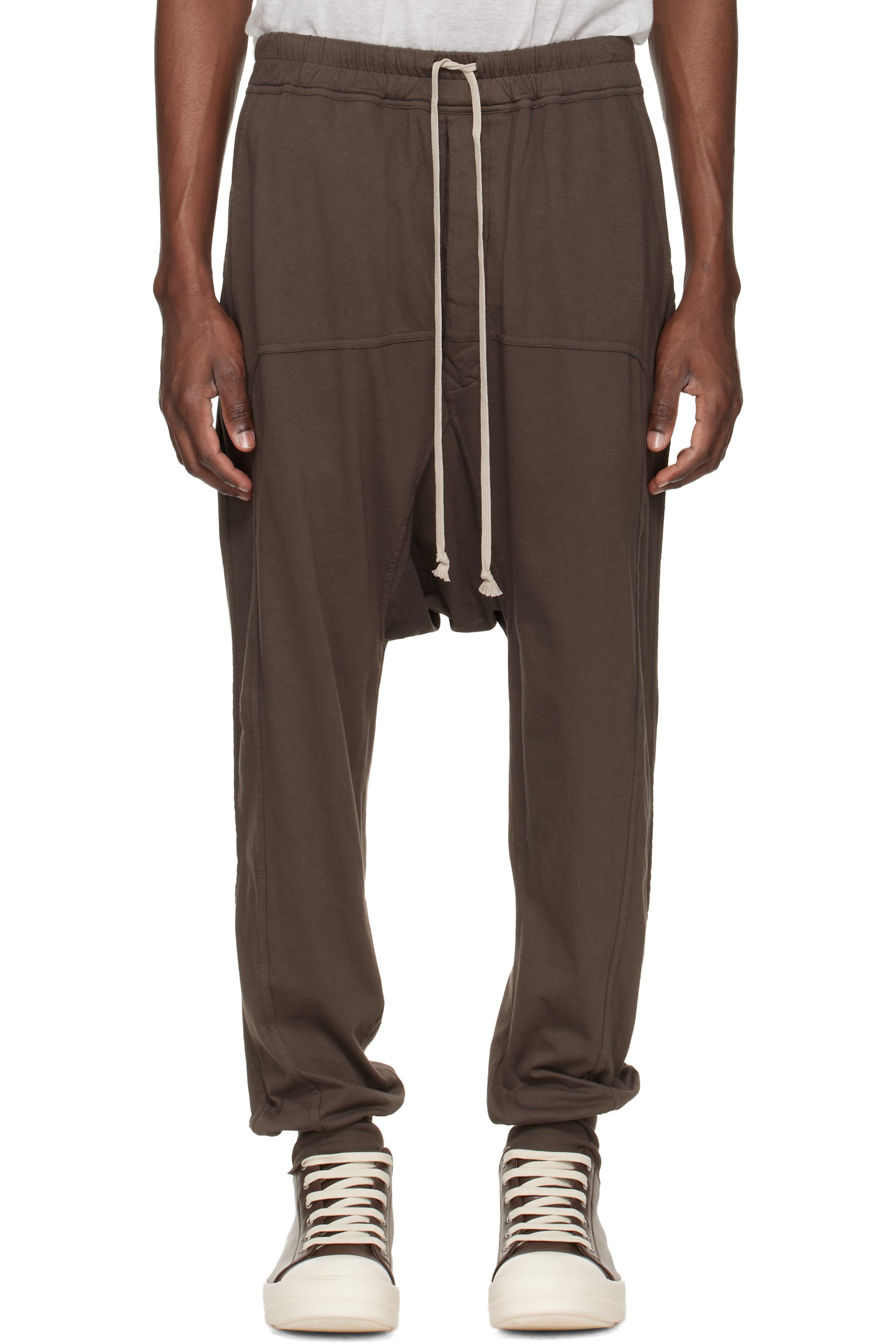 Rick Owens Drkshdw - 그레이 템플 드로우스트링 스웨트팬츠