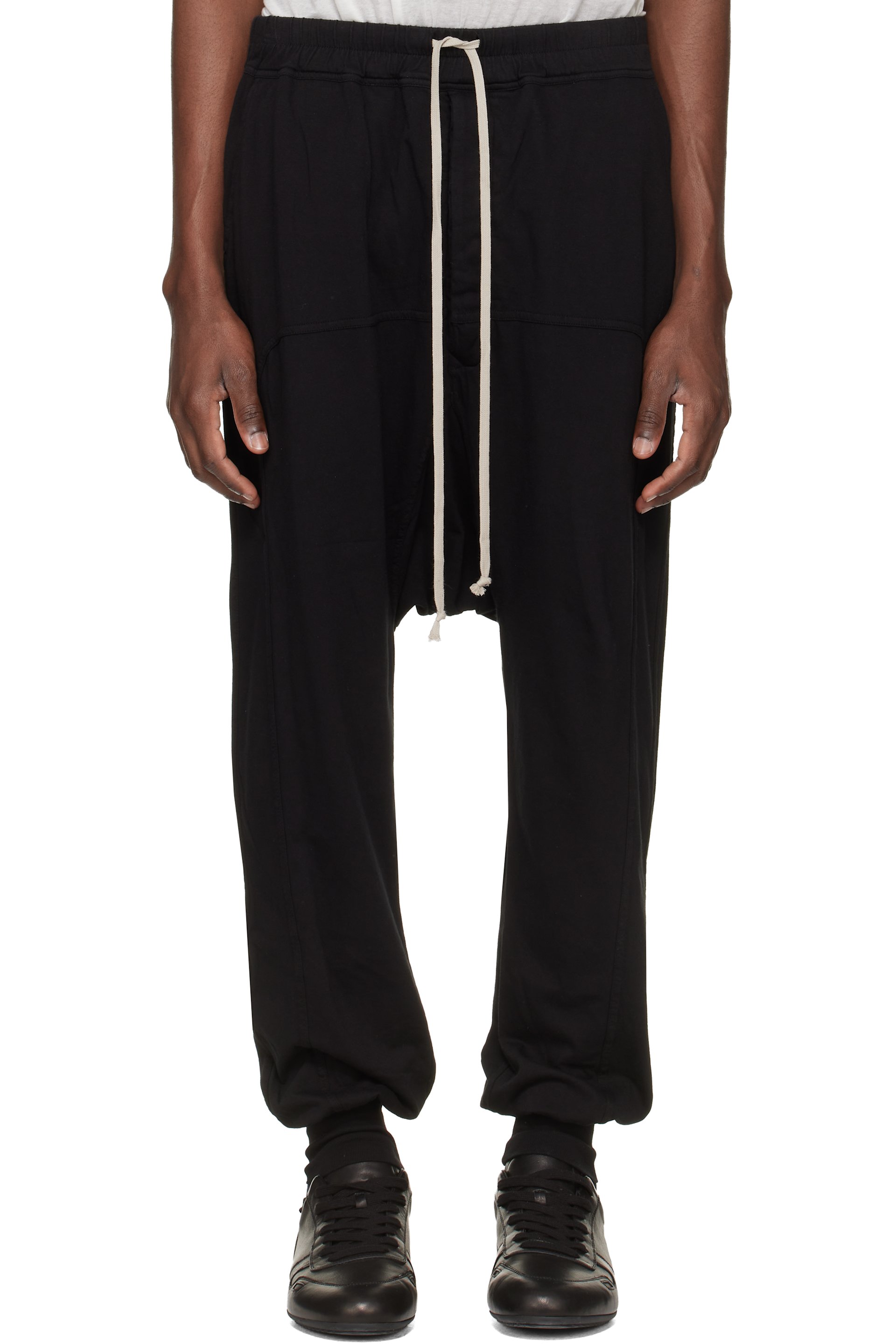 Rick Owens Drkshdw - 블랙 템플 드로우스트링 스웨트팬츠