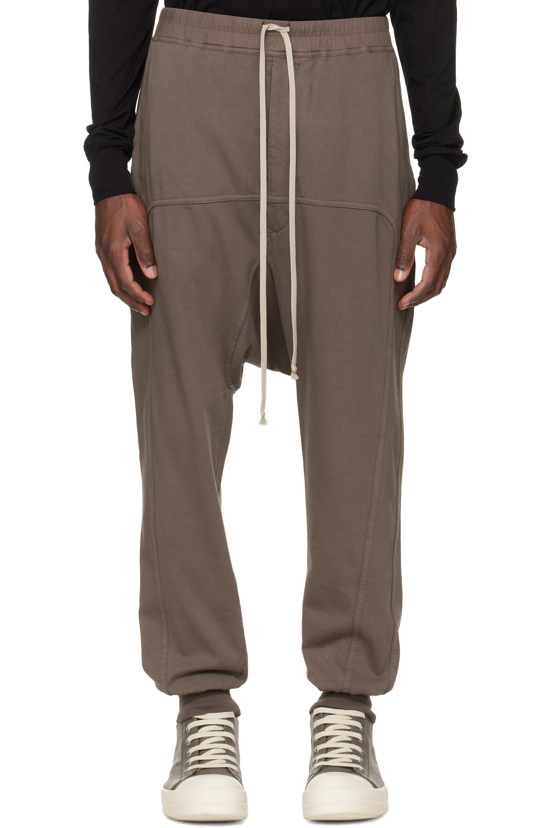 Rick Owens Drkshdw - 그레이 템플 드로우스트링 스웨트팬츠