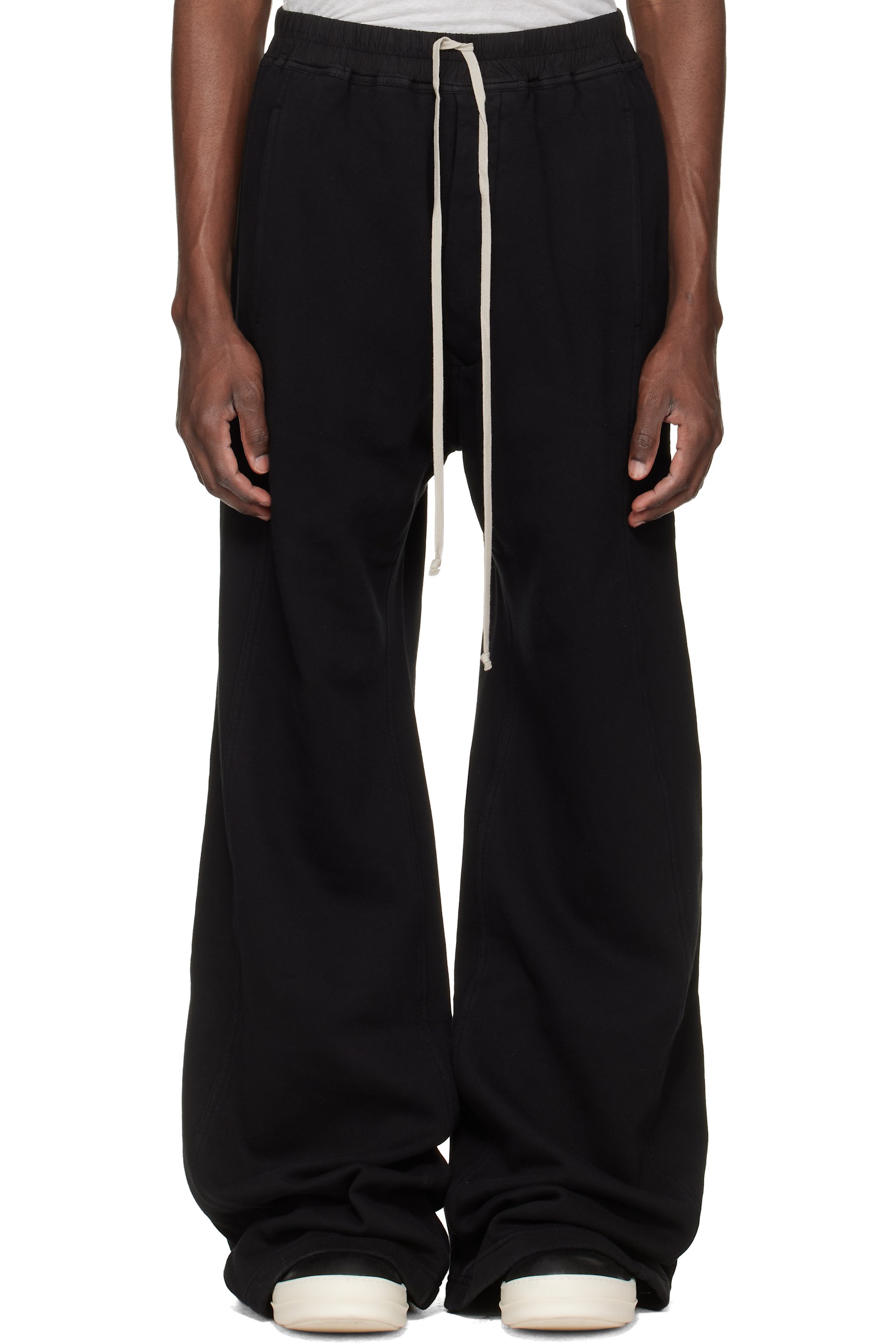 Rick Owens Drkshdw - 블랙 템플 와이드 푸셔 스웨트팬츠